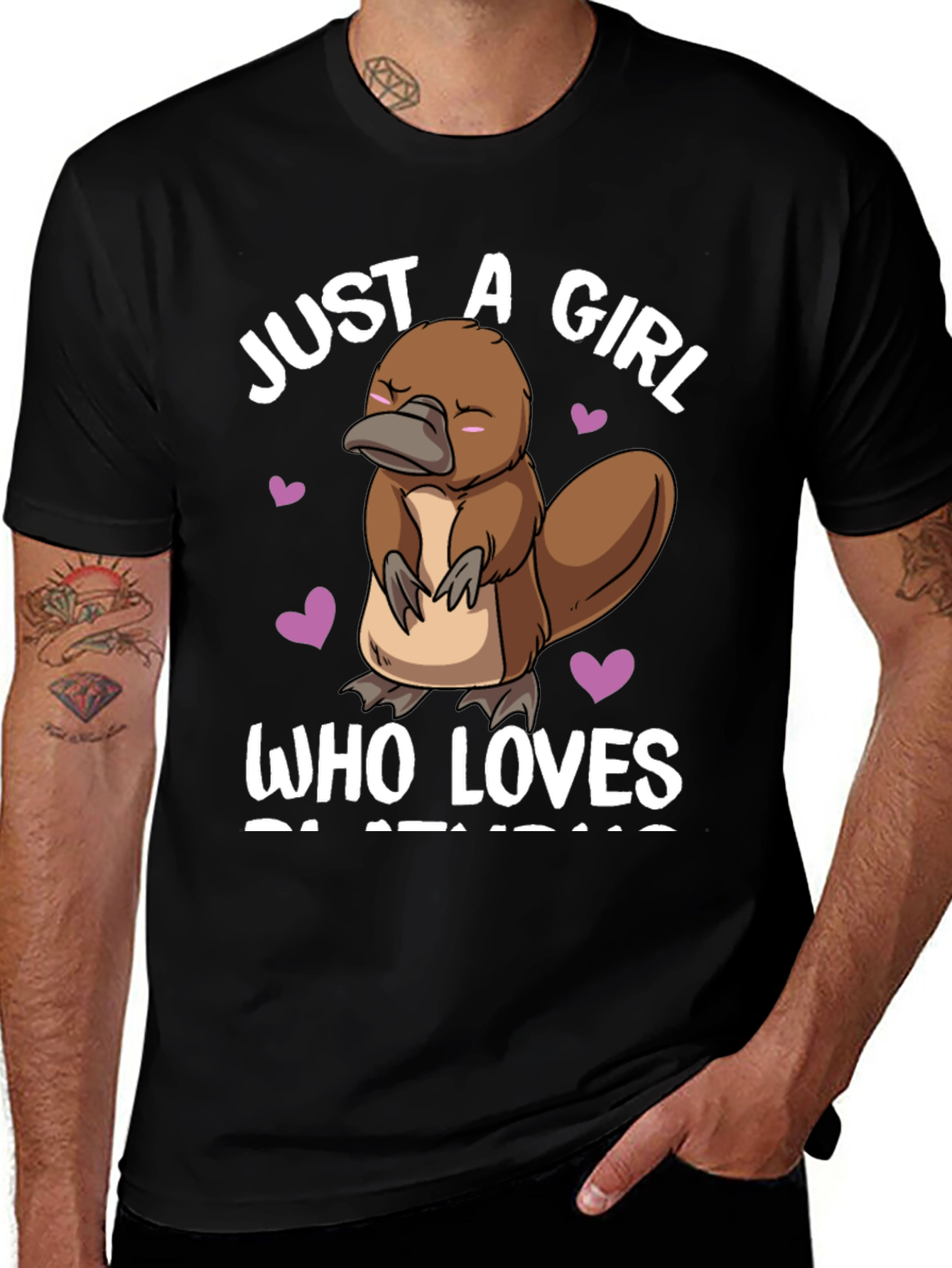 Variant 17 of Just a Girl Who Loves Platypus T-Shirt