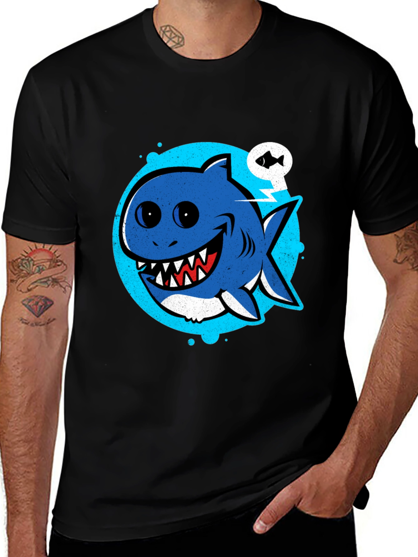 Variant 20 of Shark Graphic Tee - Fun Cartoon Design