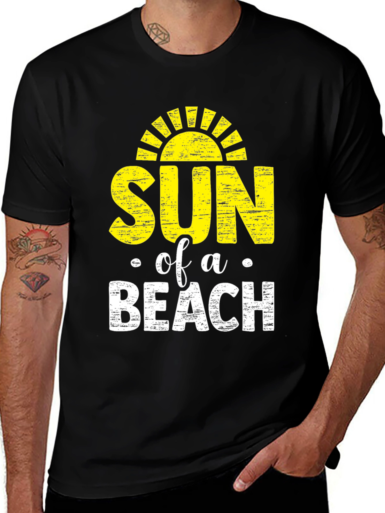 Variant 25 of Sun of a Beach Black T-Shirt