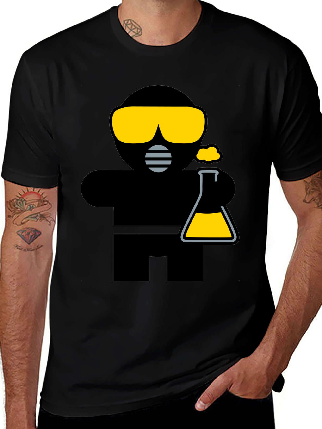 Hazmat Science Graphic Tee - Black Unisex