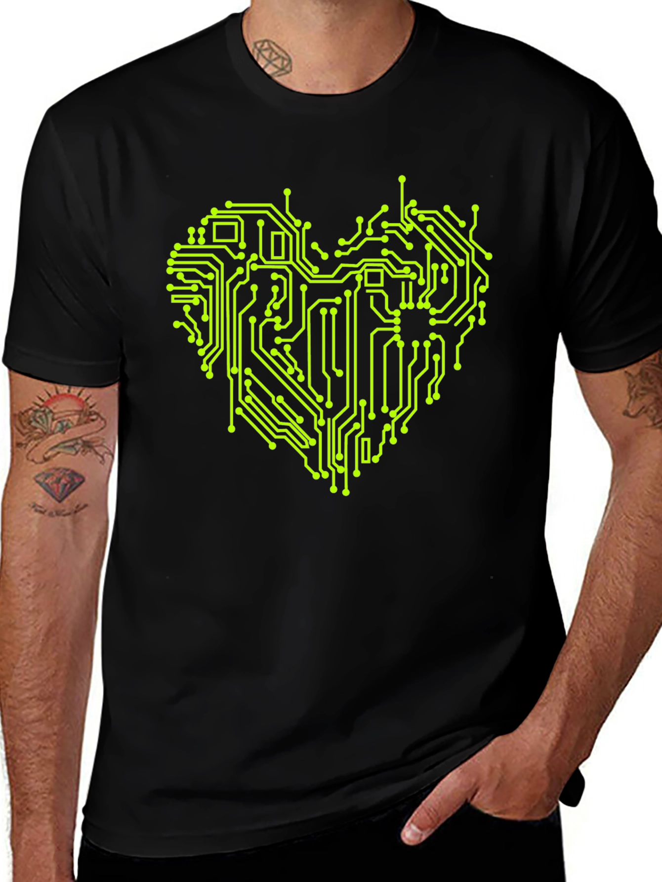 Tech Heart T-Shirt - Circuit Board Love