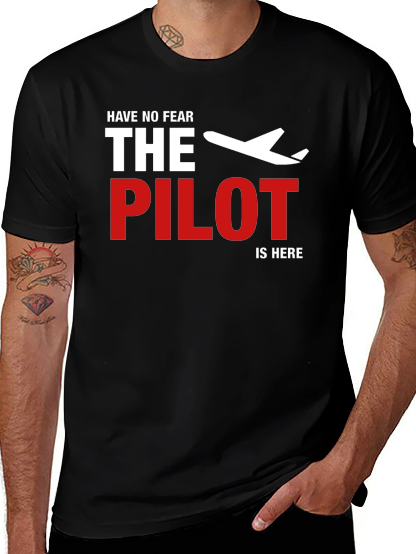 Variant 4 of Pilot T-Shirt - Have No Fear, the Pilot Is Here