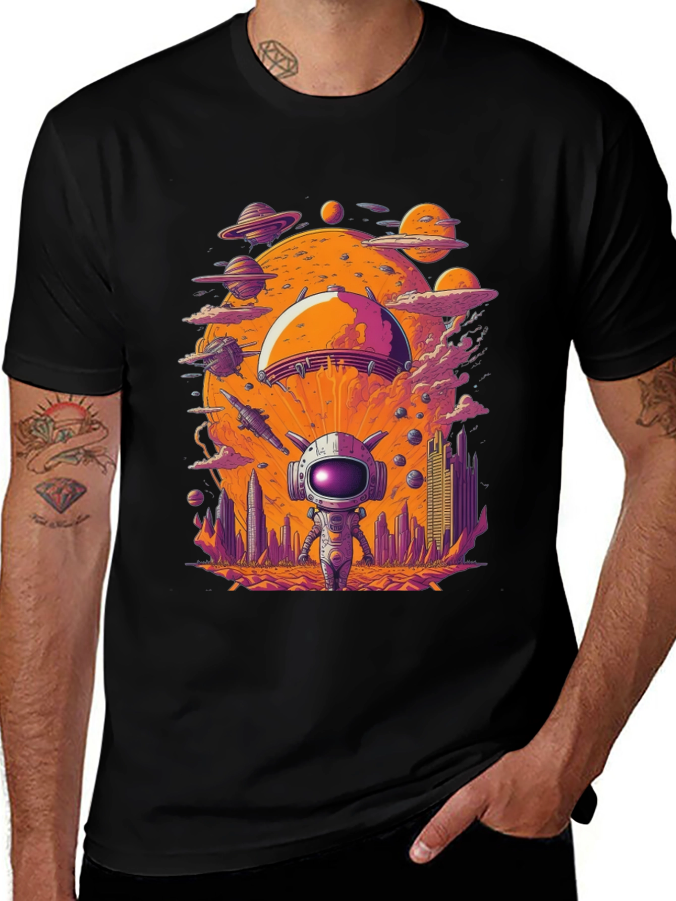 Variant 12 of Retro Spaceman Graphic Tee