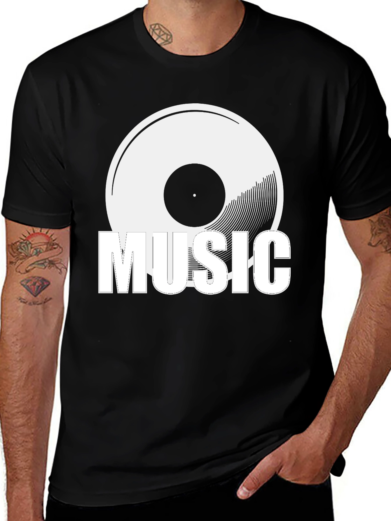 Variant 22 of Music Vinyl Record Graphic Print T-Shirt