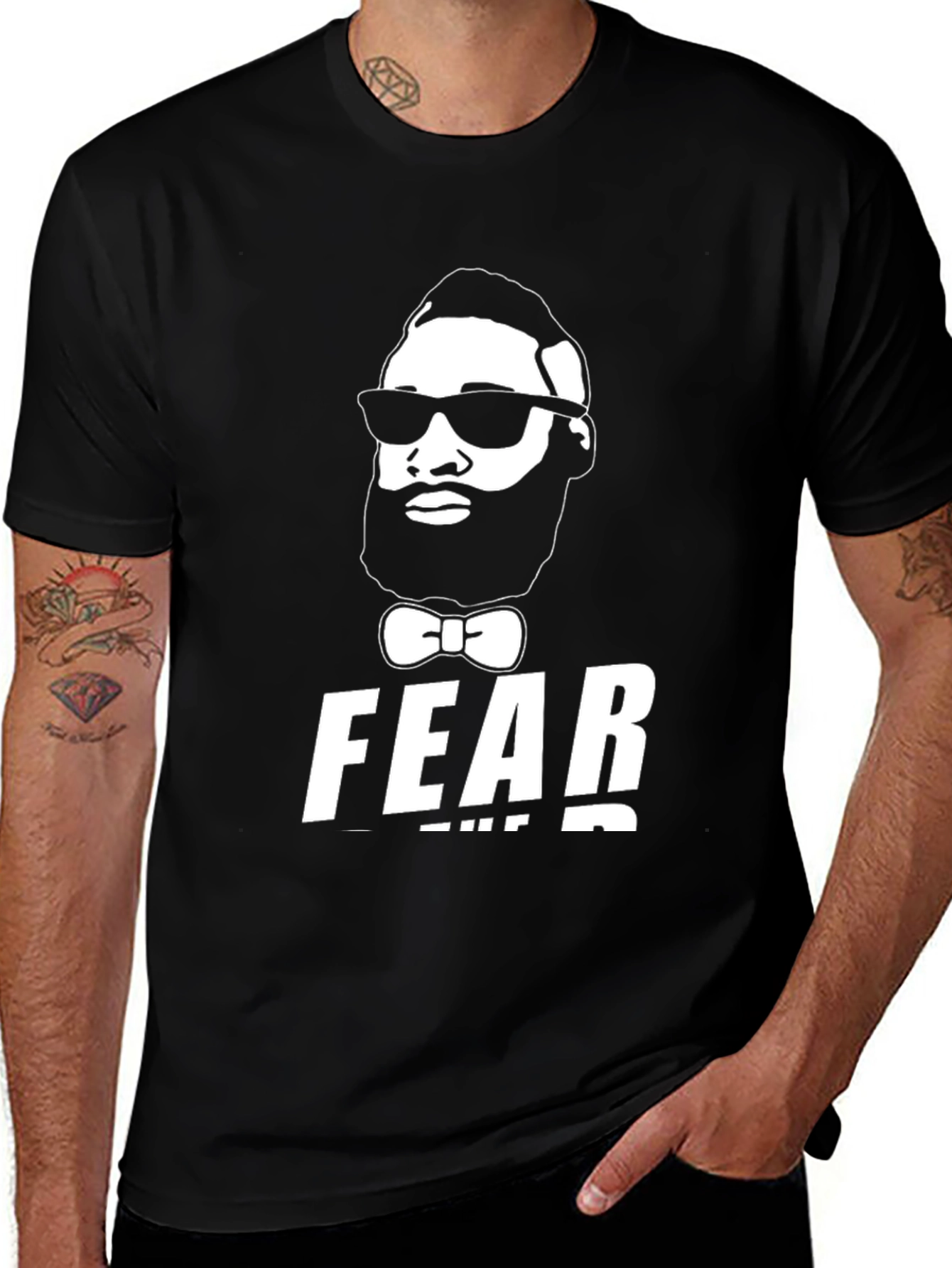 Variant 16 of Fear The Beard Graphic Tee - Stylish Black T-Shirt