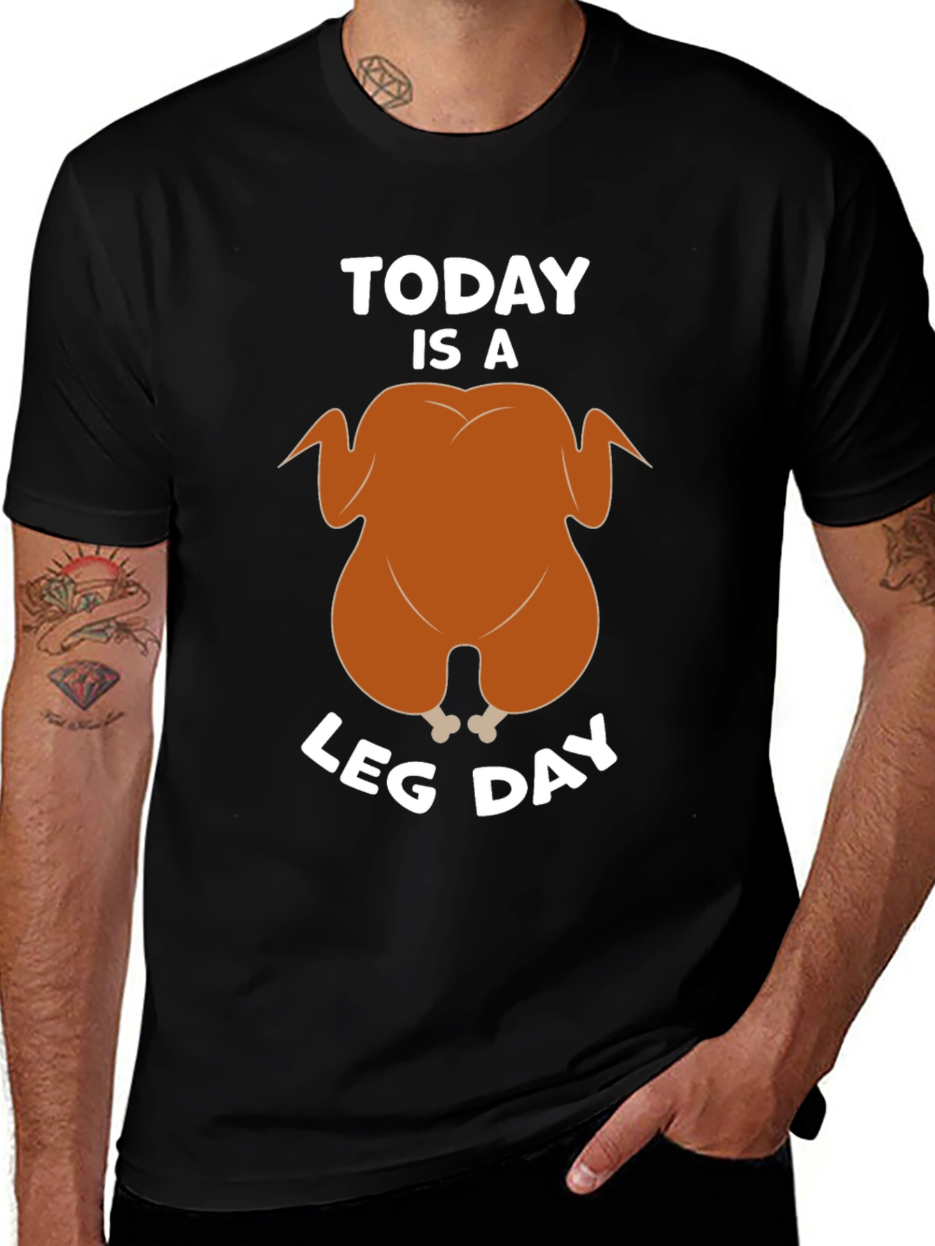 Funny Thanksgiving Leg Day T-Shirt