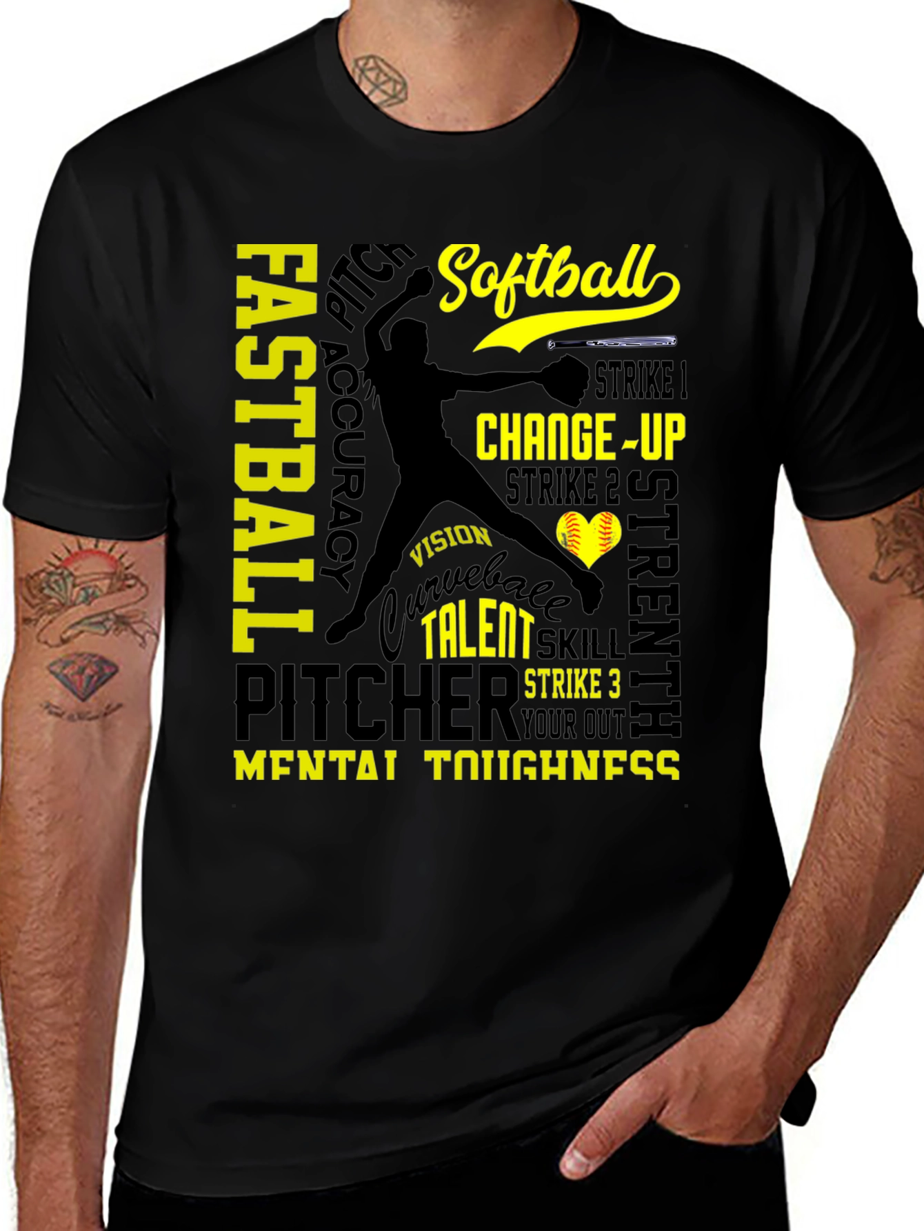Variant 20 of Softball Pitcher T-Shirt