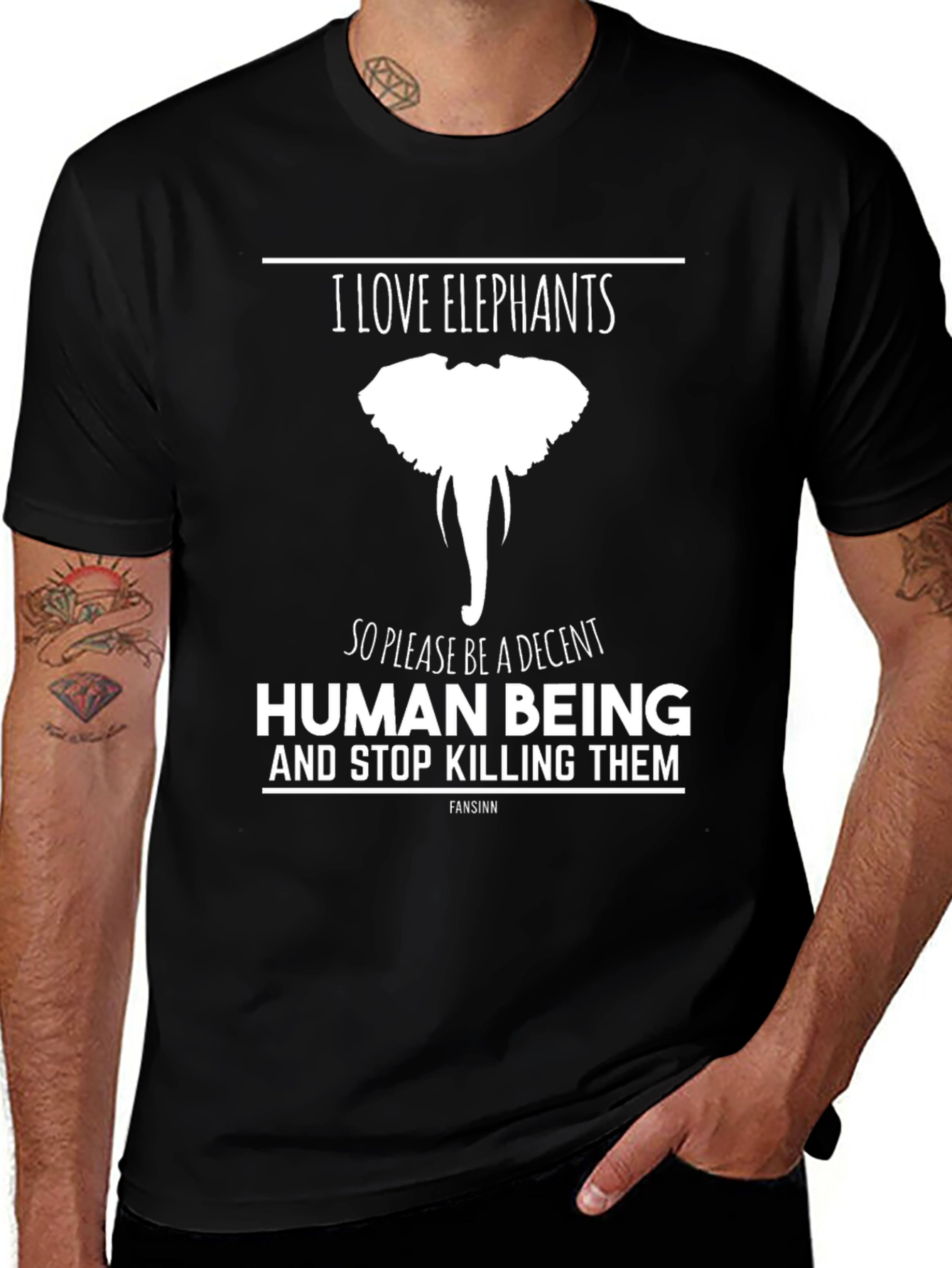 Variant 11 of I Love Elephants Graphic Tee - Save the Elephants!