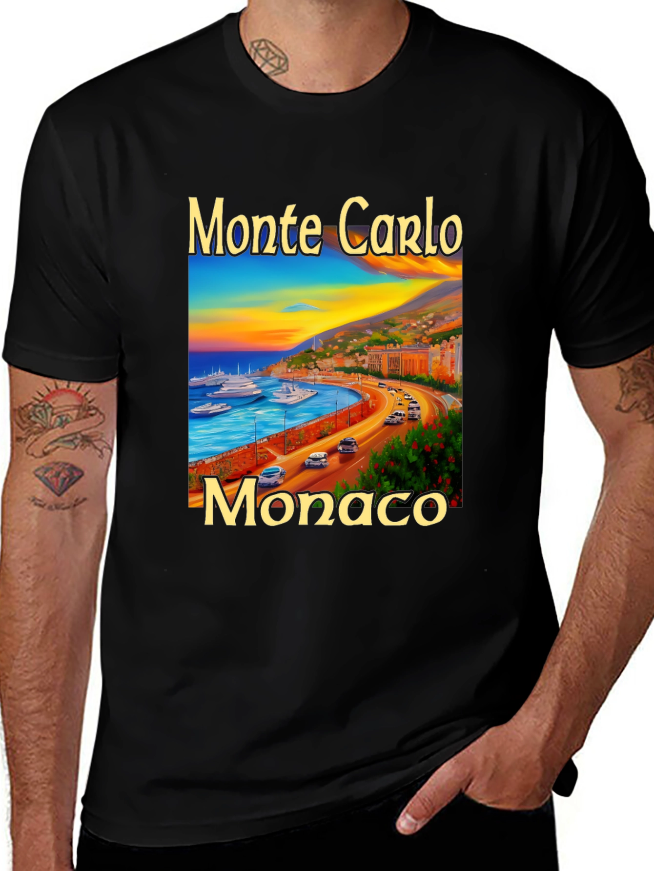 Monte Carlo Monaco Graphic Tee