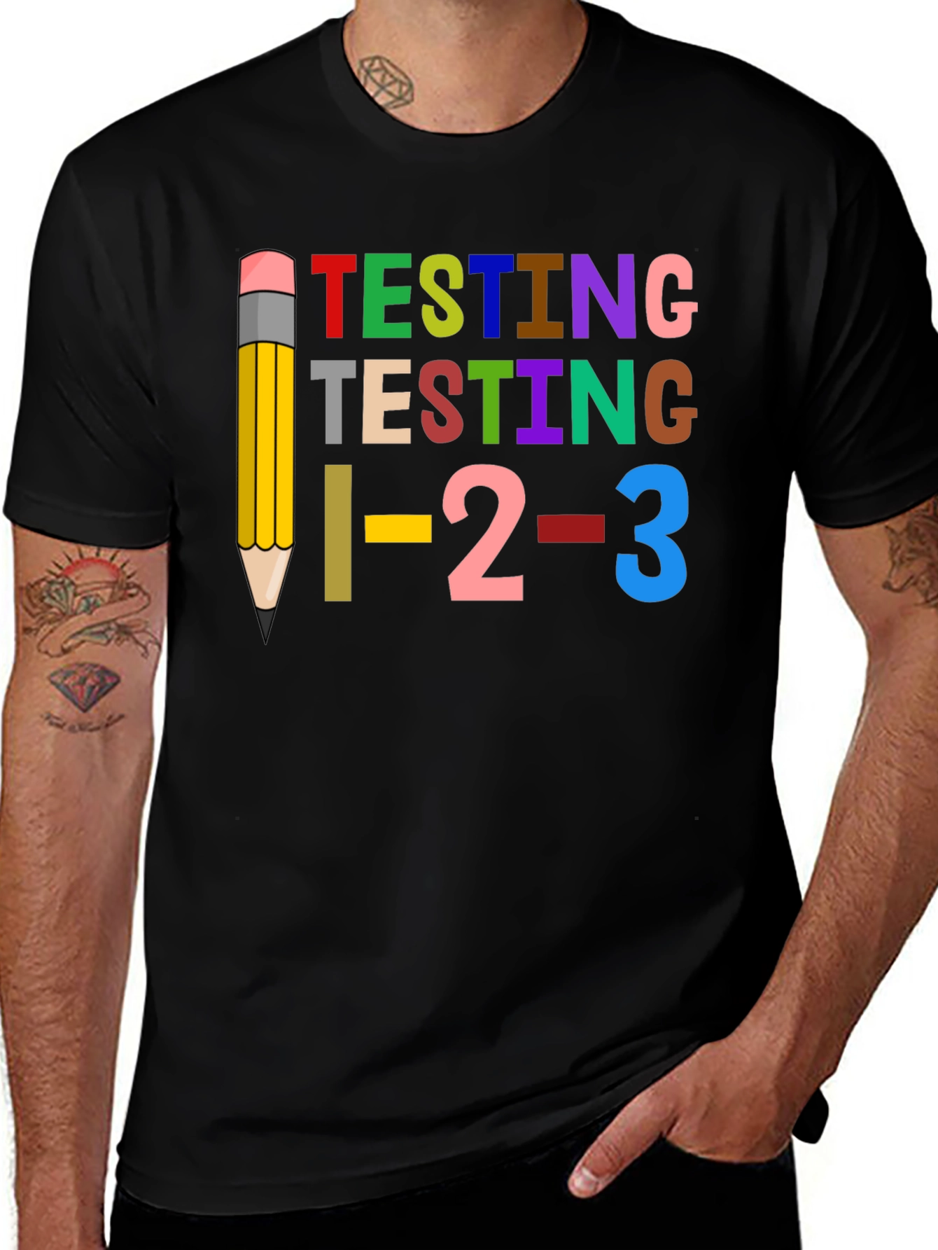 Variant 4 of Testing Teacher Shirt - 1 2 3 Back to School Apparel