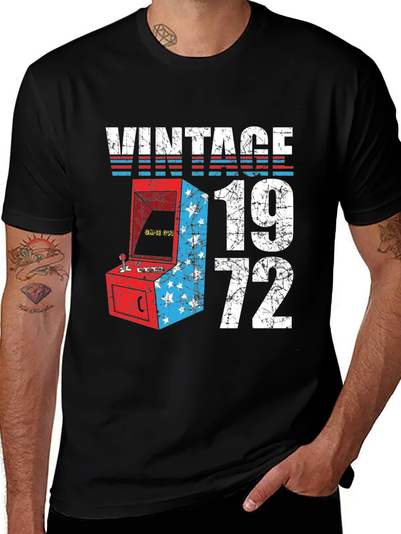 Variant 15 of Vintage 1972 Arcade T-Shirt - Retro Gamer Style