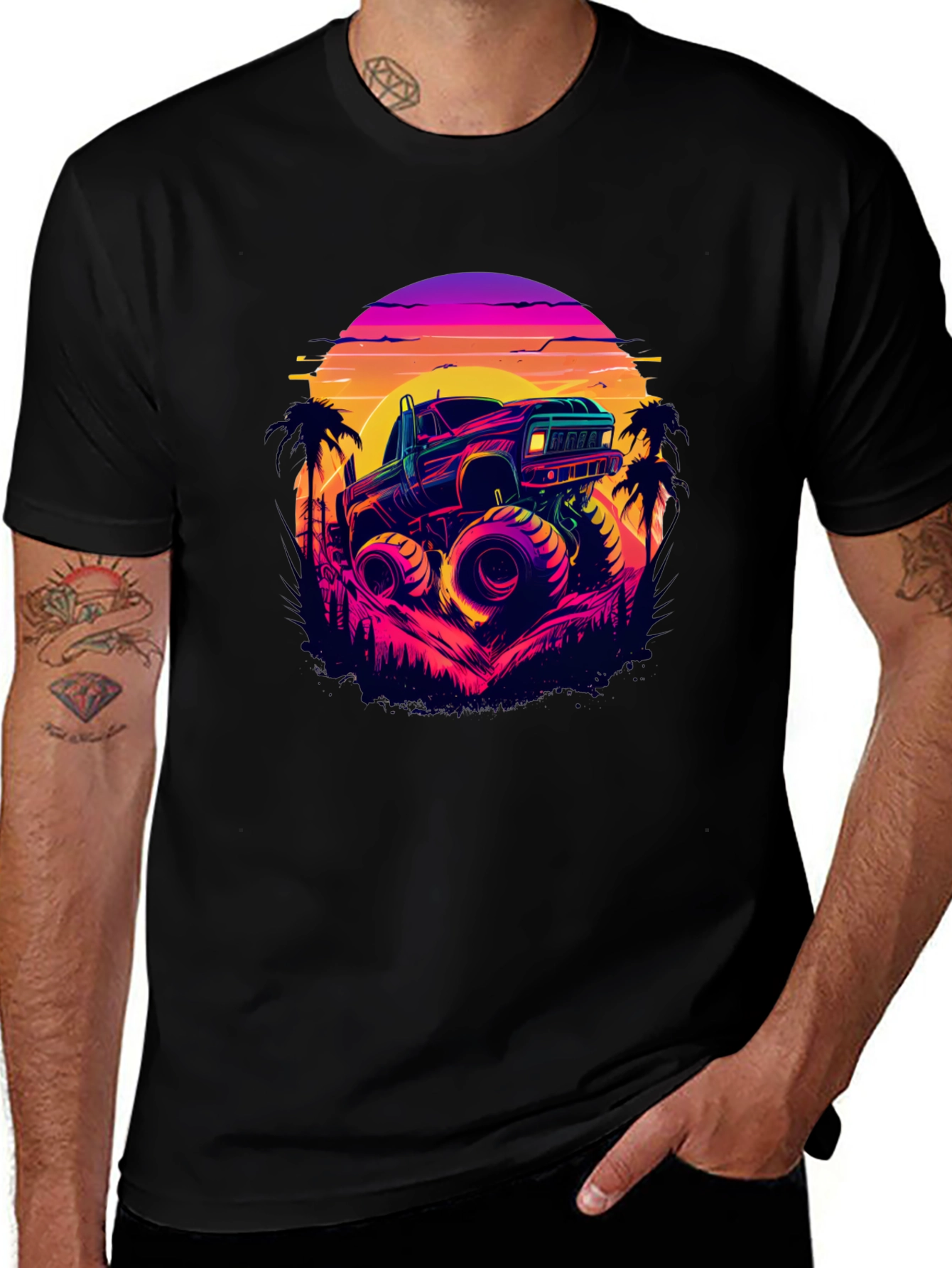 Variant 21 of Retro Monster Truck Graphic T-Shirt