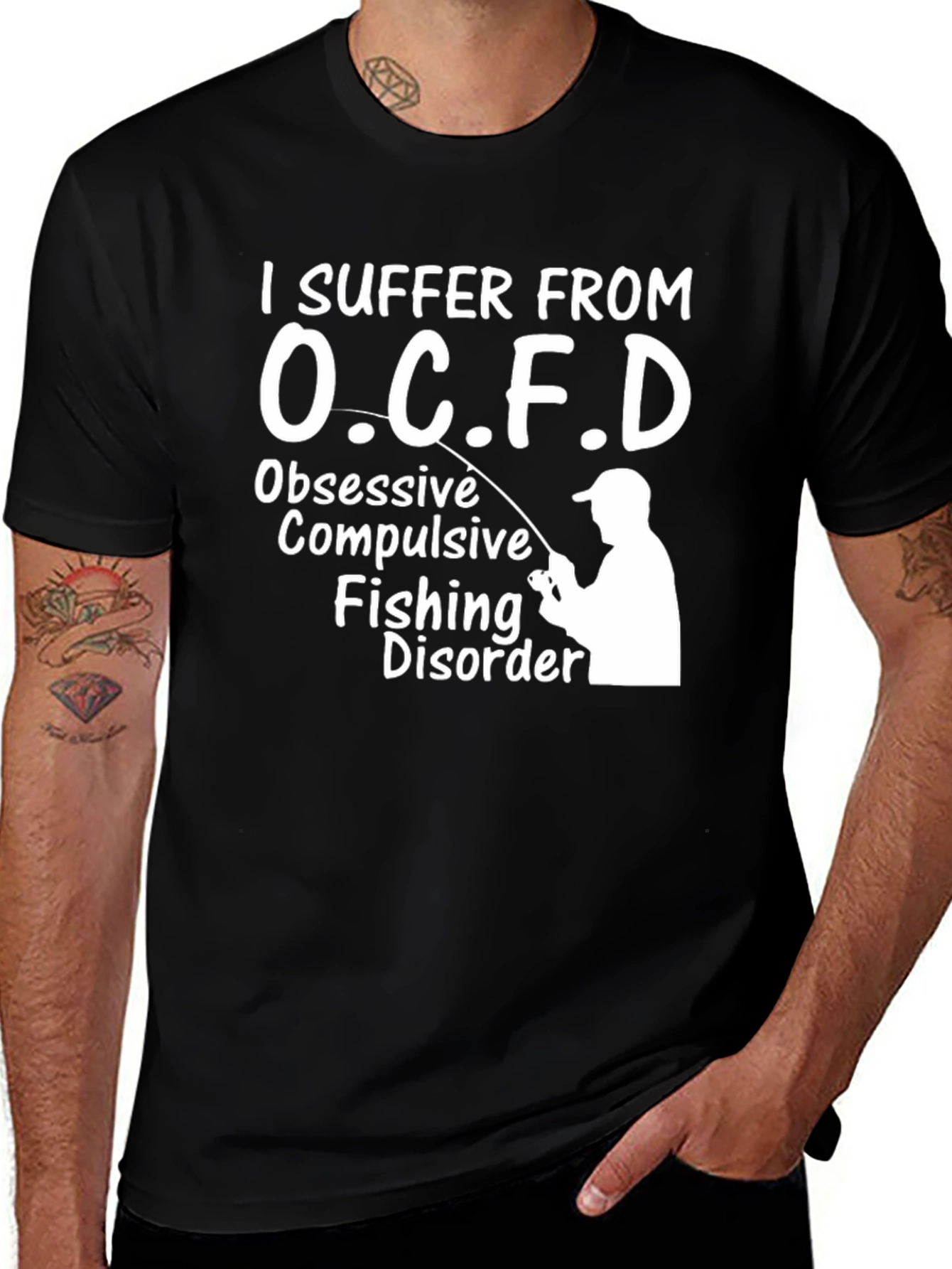 Variant 18 of OCFD Obsessive Fishing Disorder T-Shirt