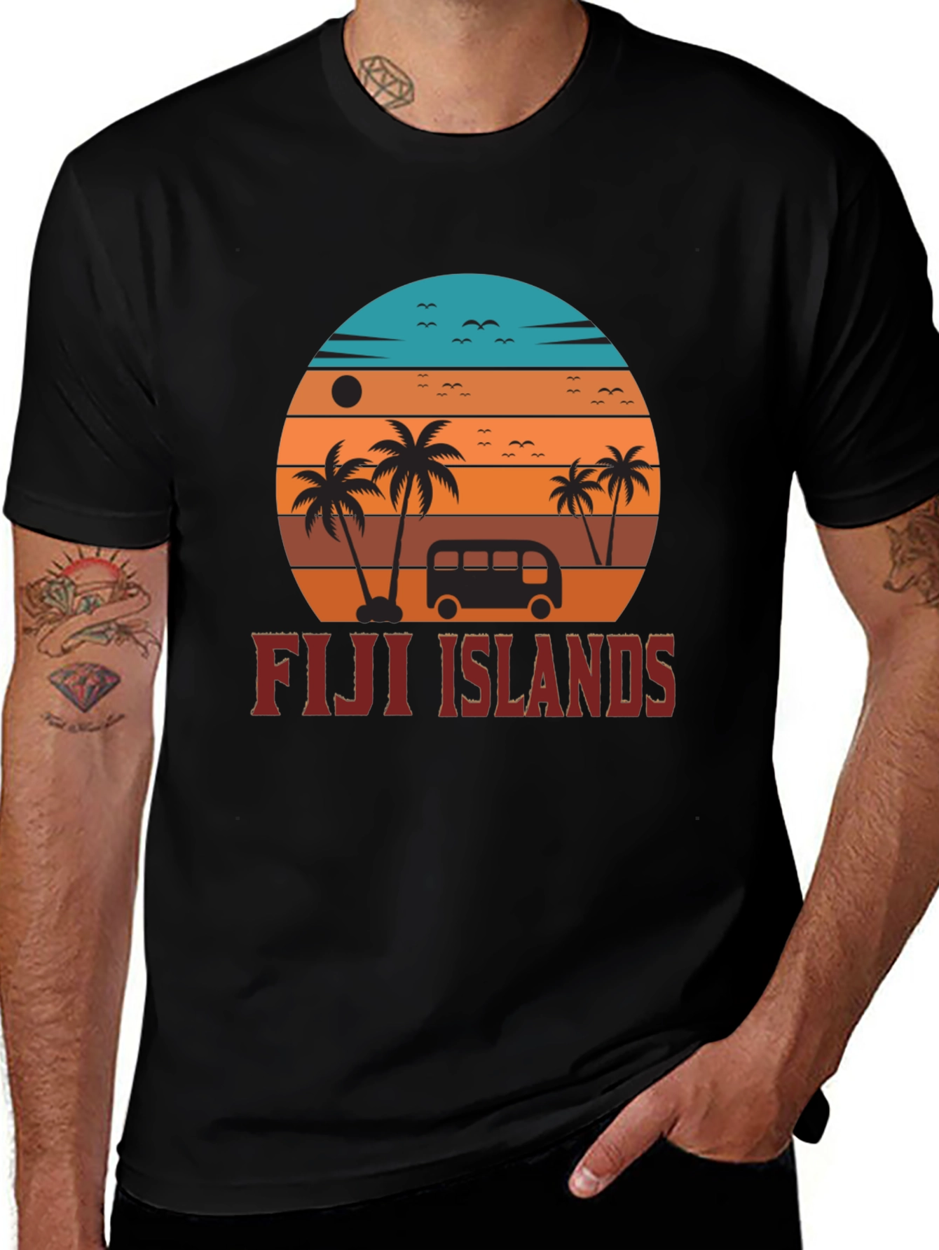 Fiji Islands Retro Graphic Tee - Vacation Vibes