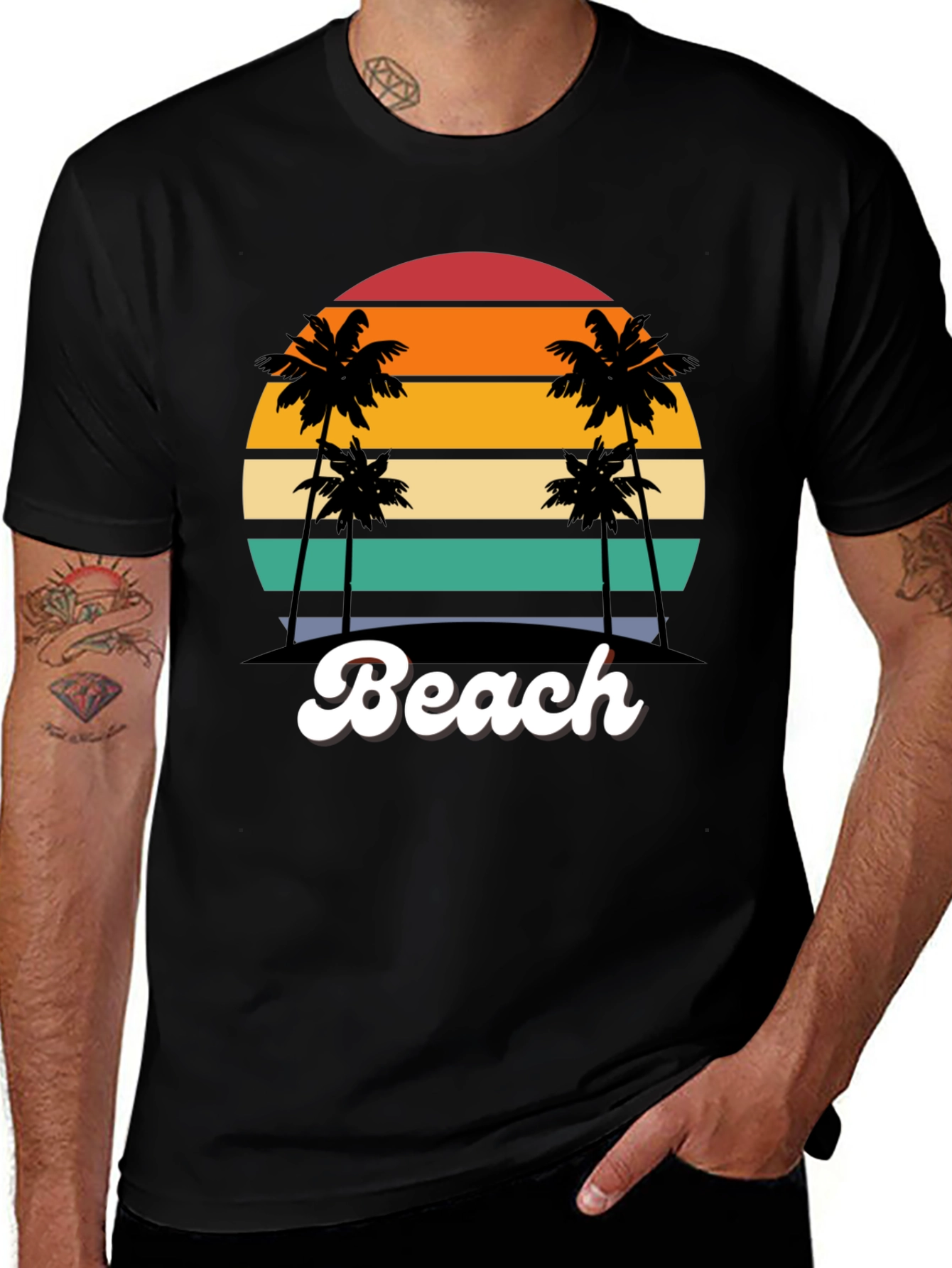 Variant 30 of Retro Beach Sunset T-Shirt