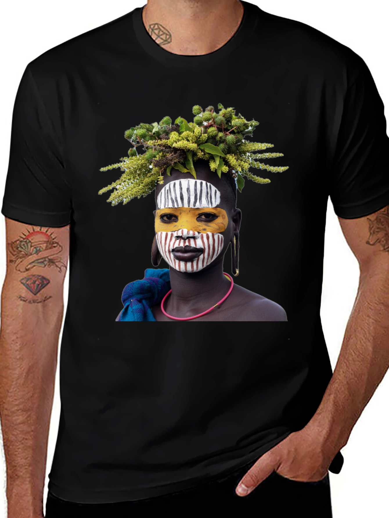 Variant 25 of Tribal Face Art Graphic Tee