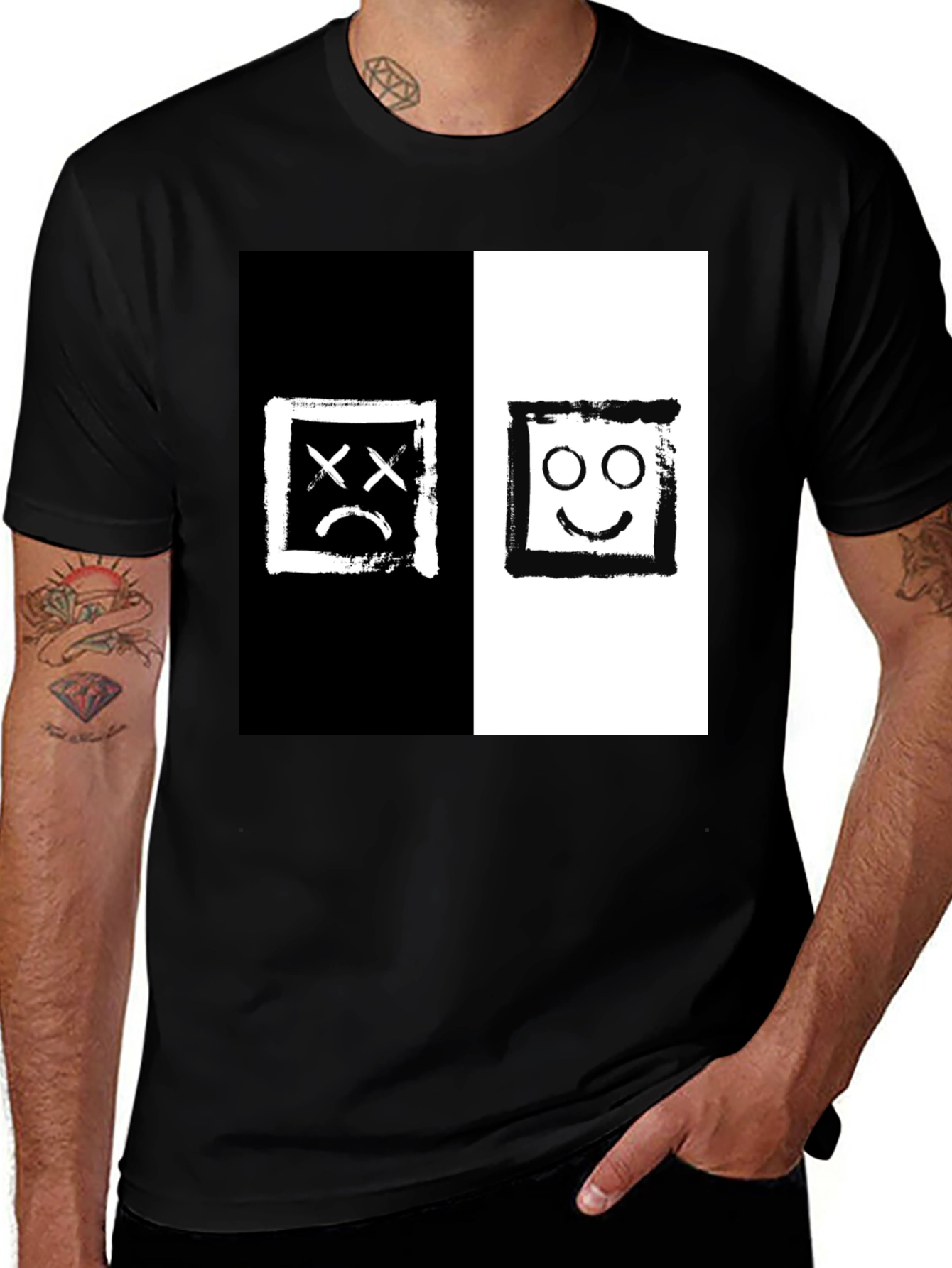 Black & White Mood Graphic T-Shirt