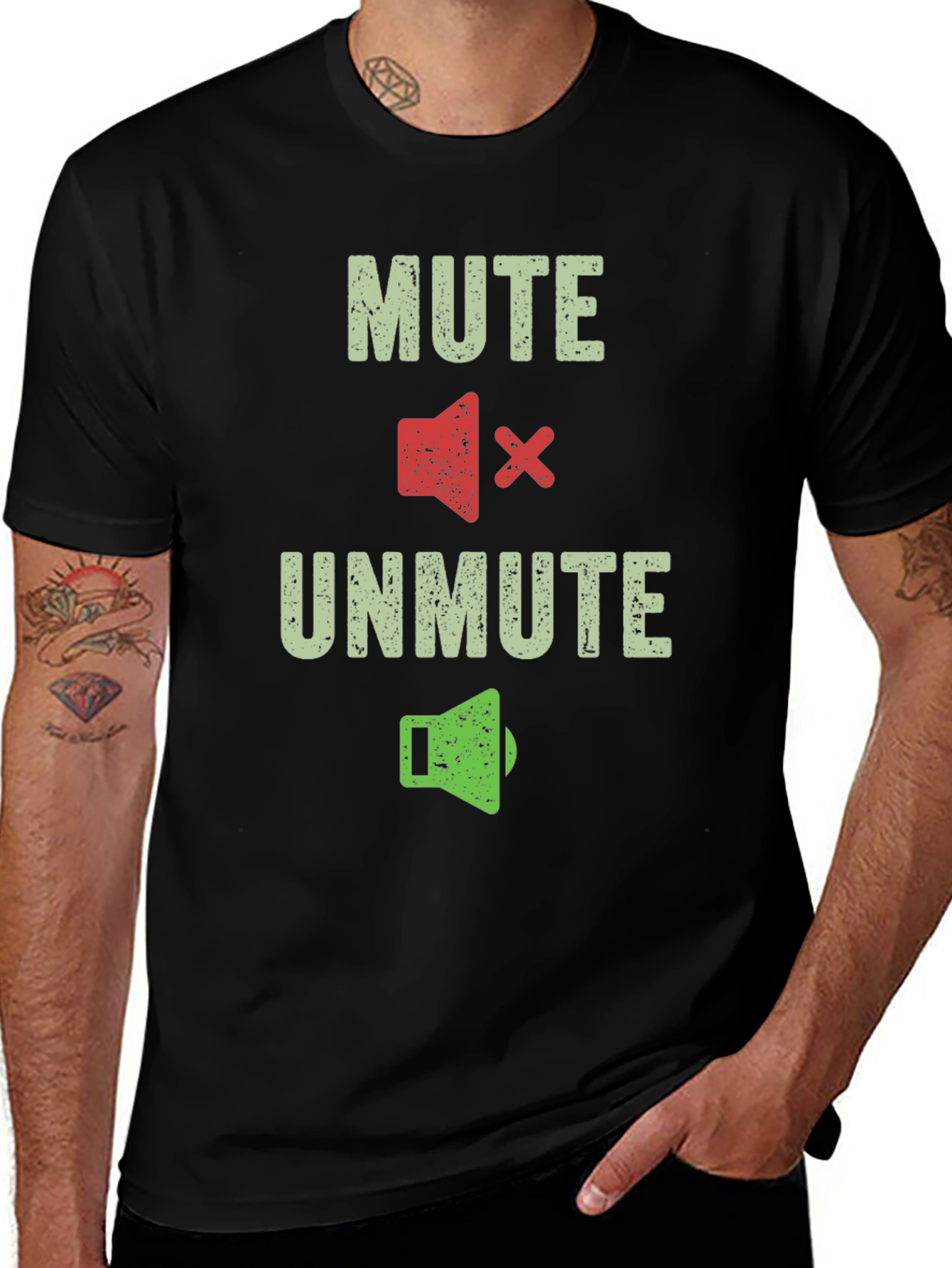 Mute Unmute Graphic Tee - Funny Work From Home Shirt