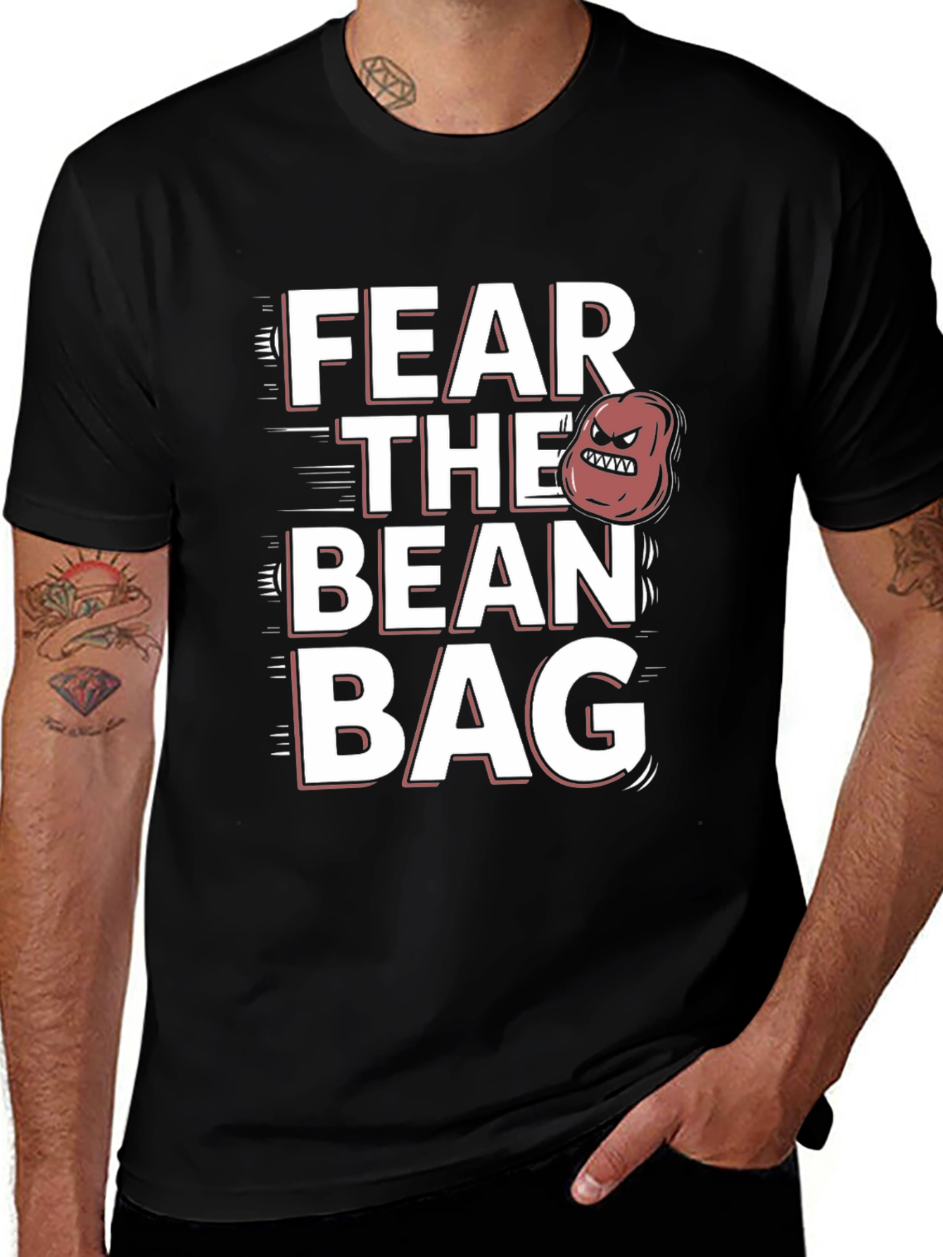 Variant 21 of Fear The Bean Bag T-Shirt - Funny Graphic Tee