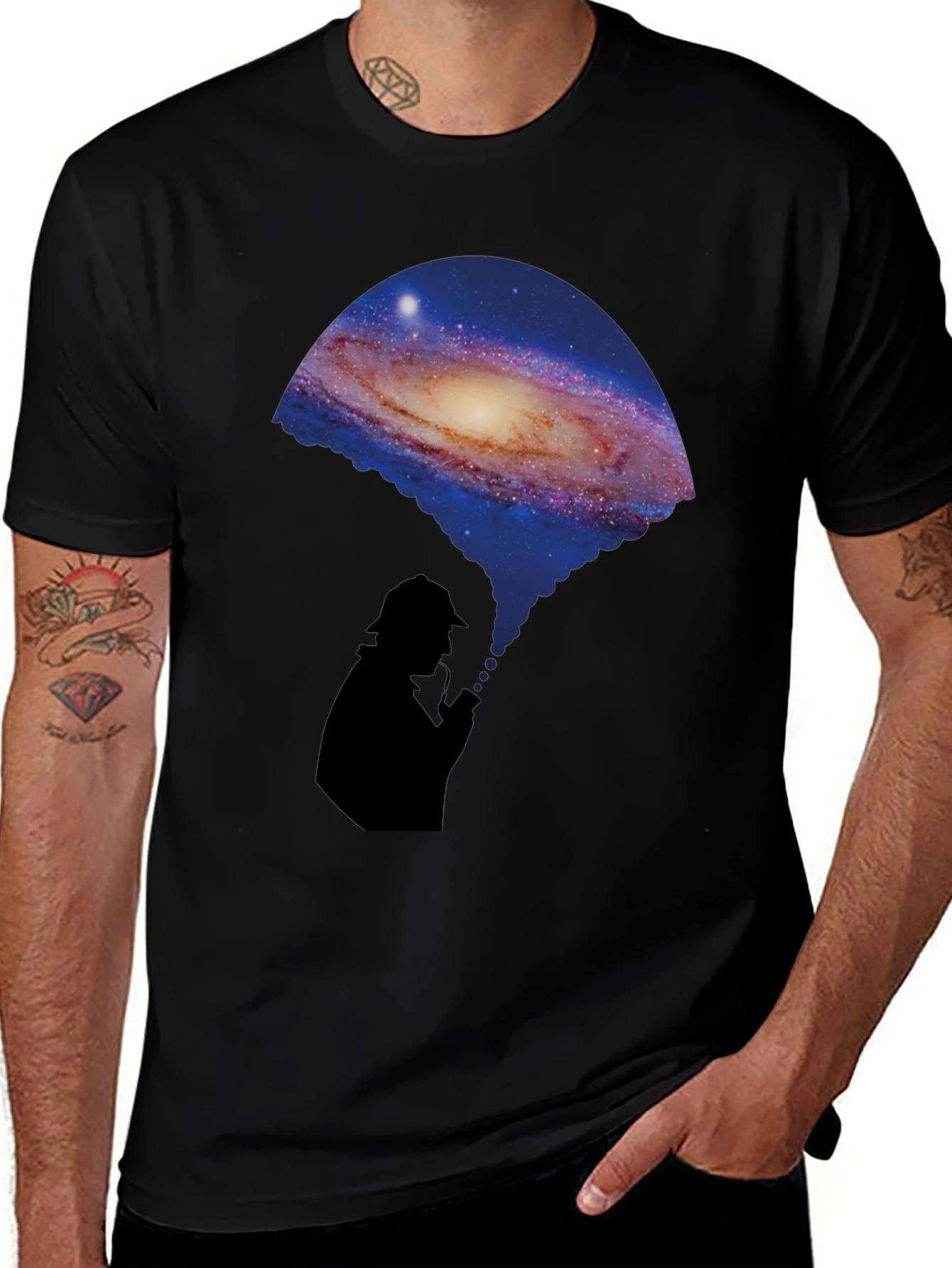 Galaxy Sherlock Silhouette T-Shirt - Unique Design