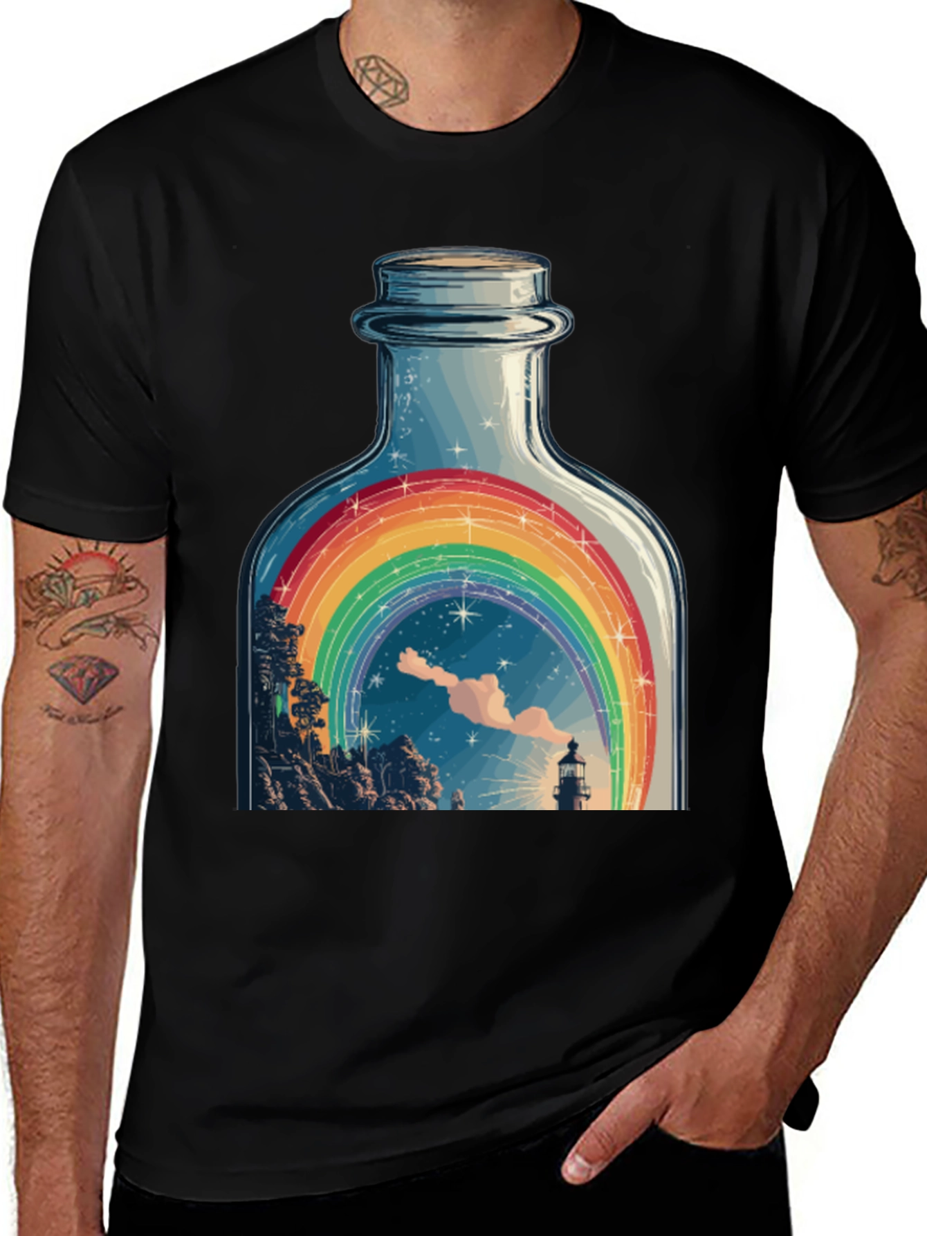 Variant 11 of Rainbow Bottle Graphic Tee