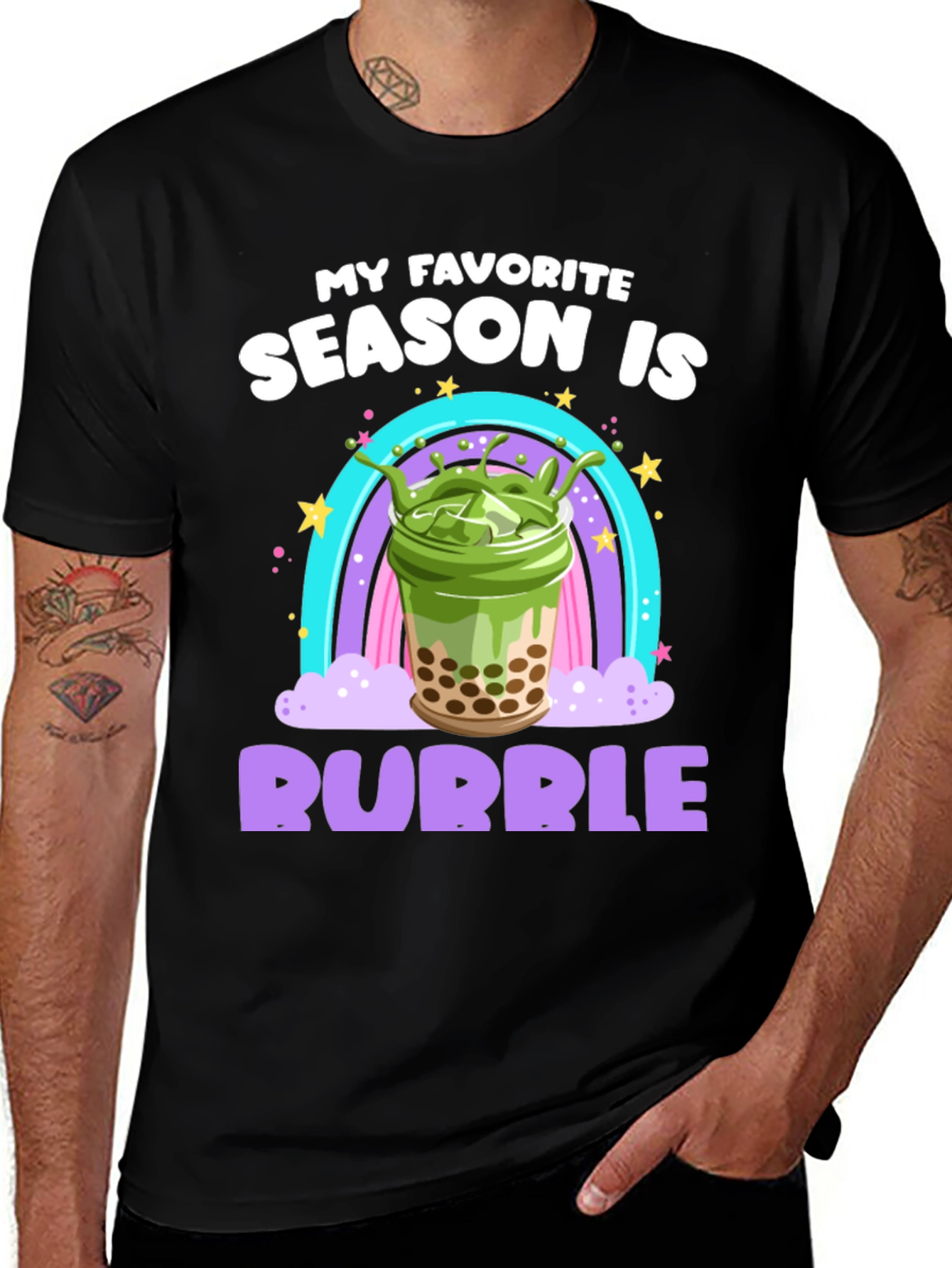 Variant 15 of Bubble Tea Season T-Shirt - Matcha Boba Lover