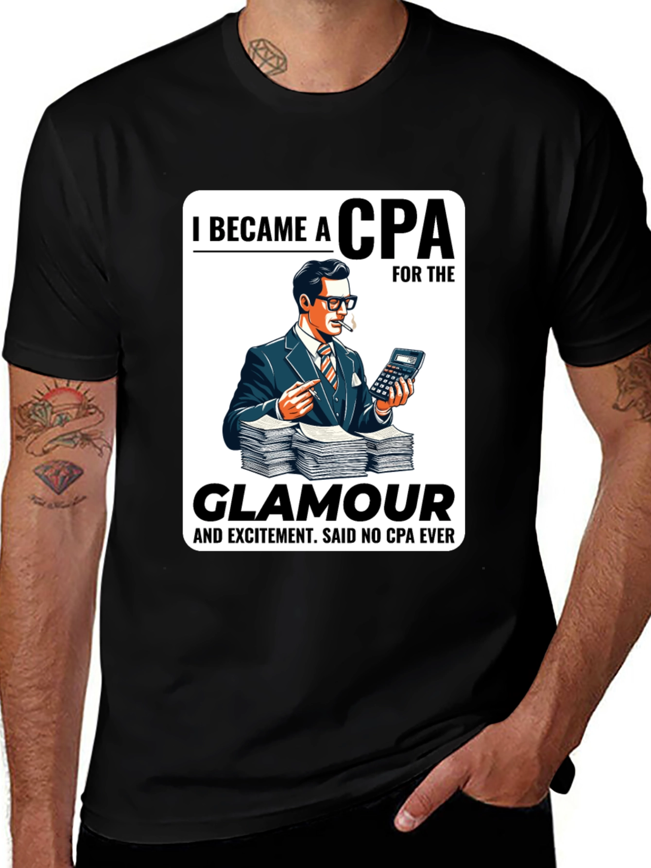 CPA Glamour T-Shirt - Funny Accountant Tee