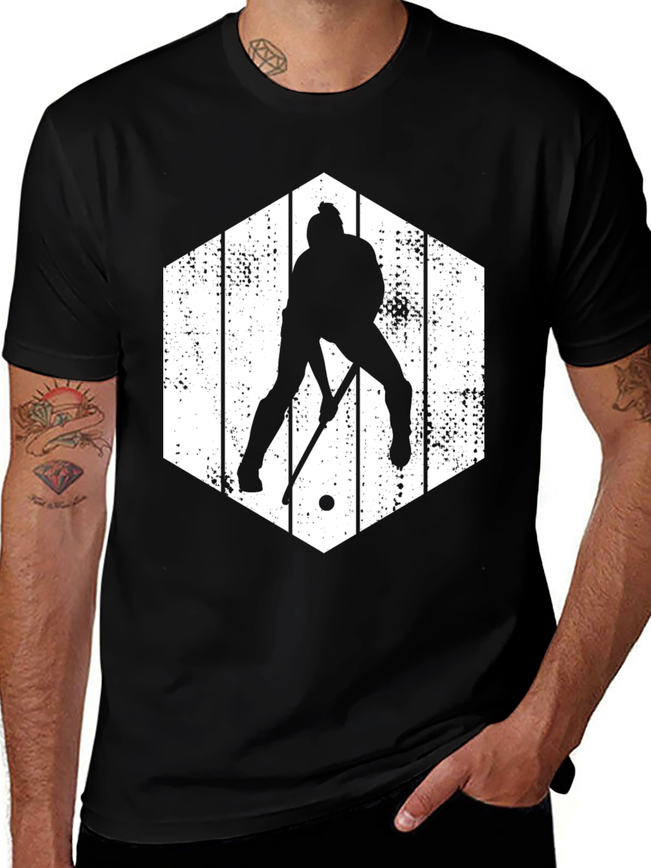 Variant 30 of Hockey Player Graphic Tee - Stylish Sports Shirt