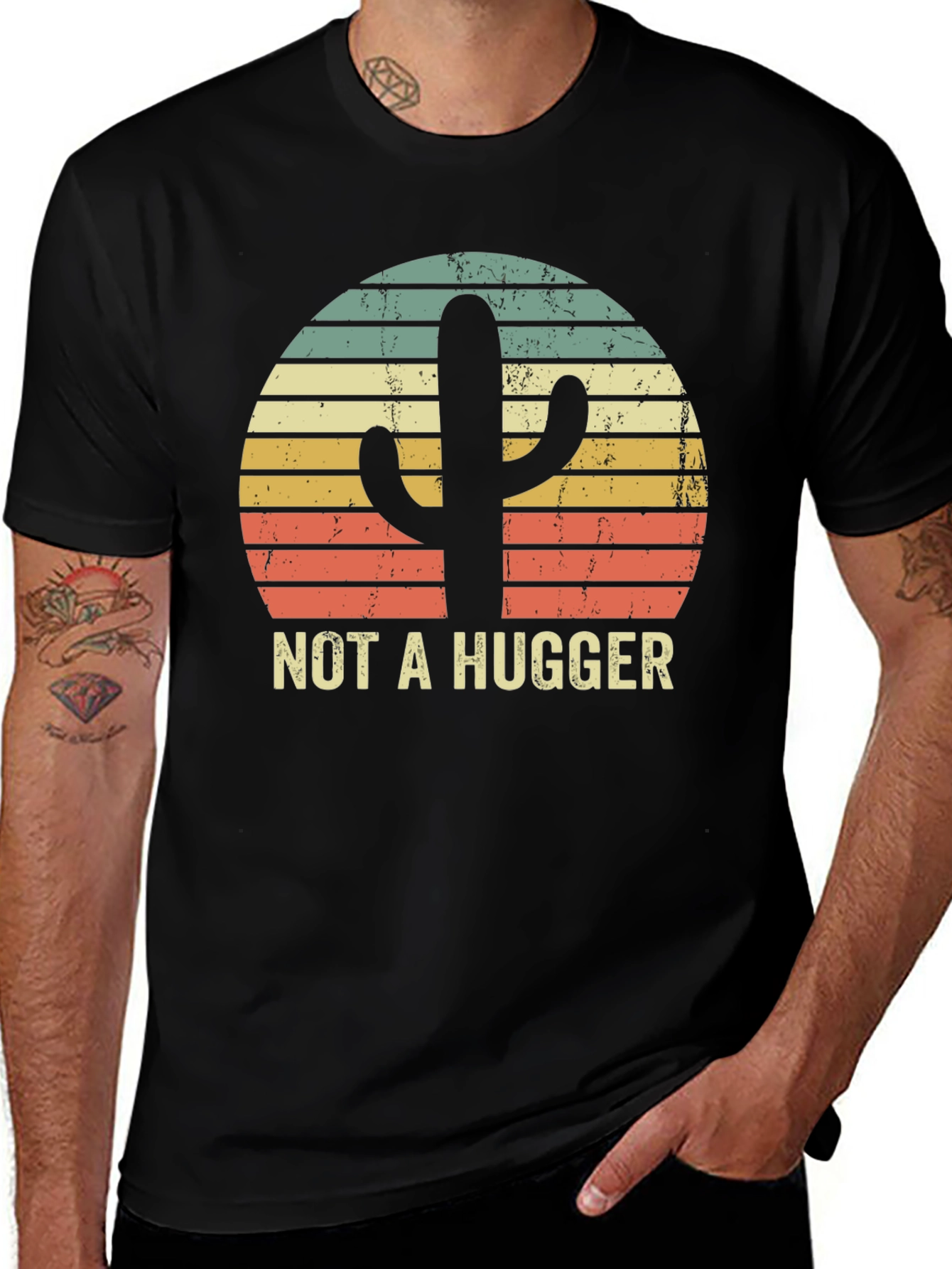 Variant 19 of Not A Hugger Cactus Graphic Tee