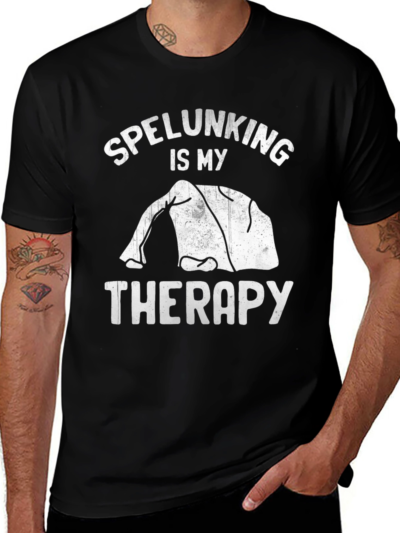 Variant 21 of Spelunking Therapy Tee - Cave Exploration T-Shirt