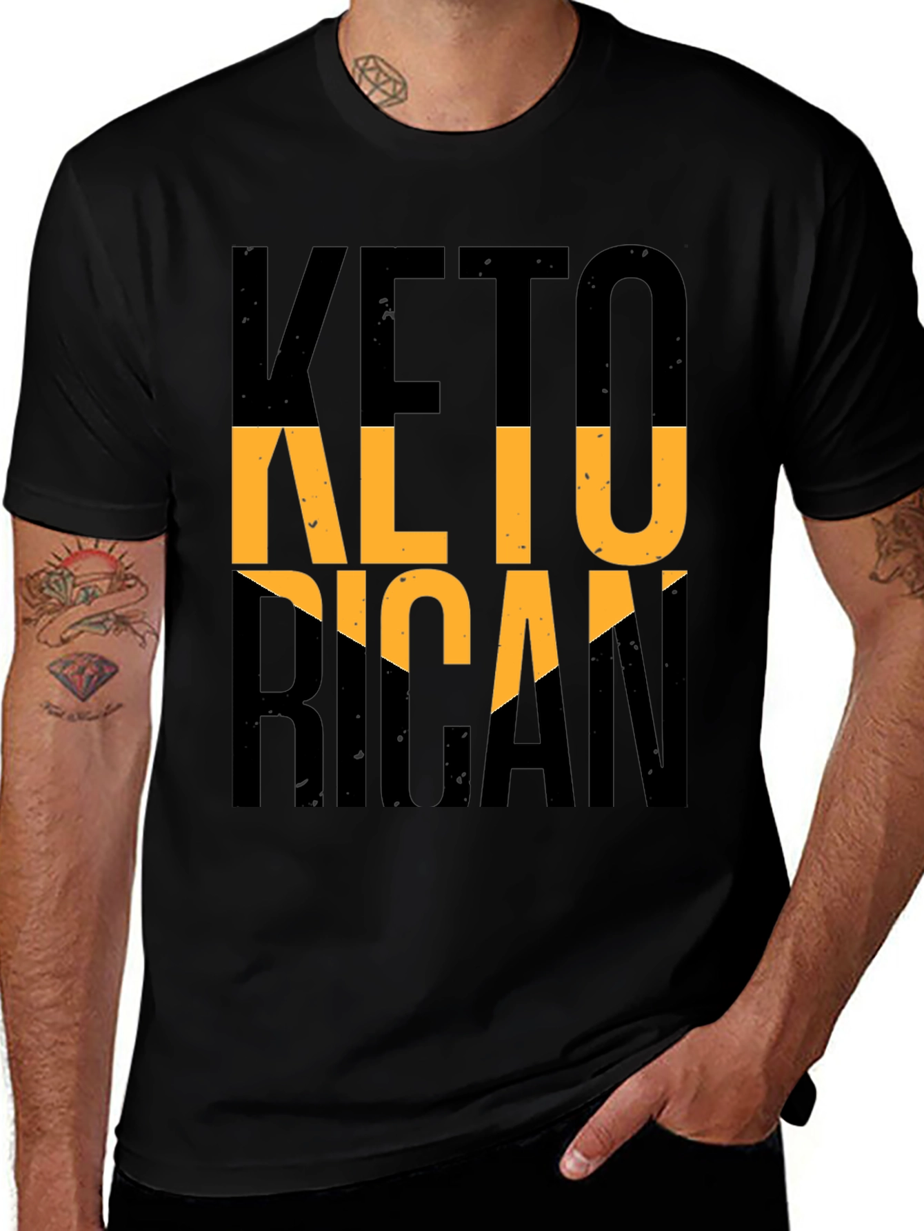 Keto Rican Graphic Tee - Black