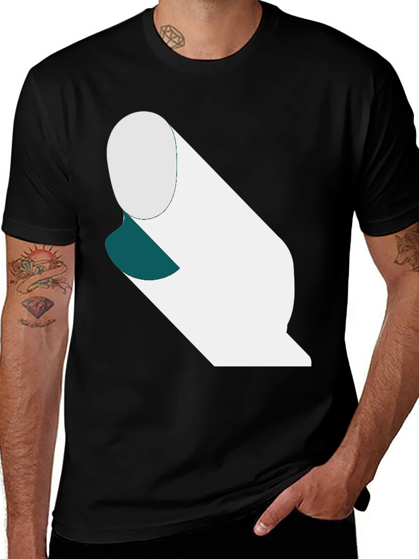 Variant 4 of Abstract Roll Graphic Tee - Modern Comfort