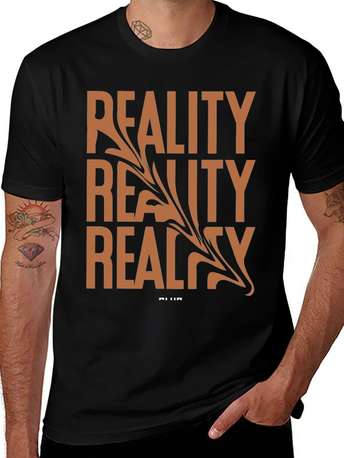 Variant 17 of Reality Graphic Tee - Men's Black T-Shirt