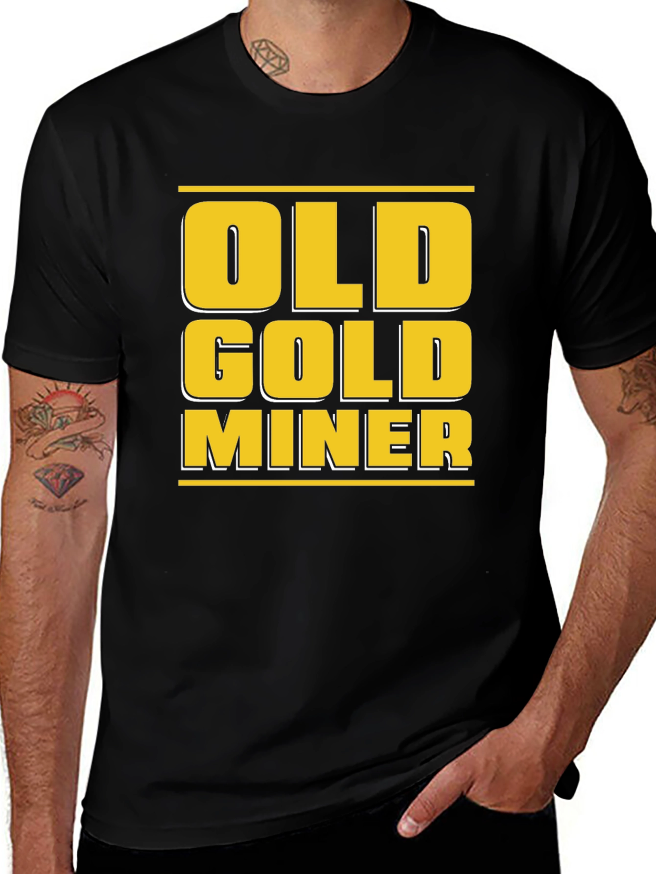 Variant 20 of Old Gold Miner T-Shirt - Black