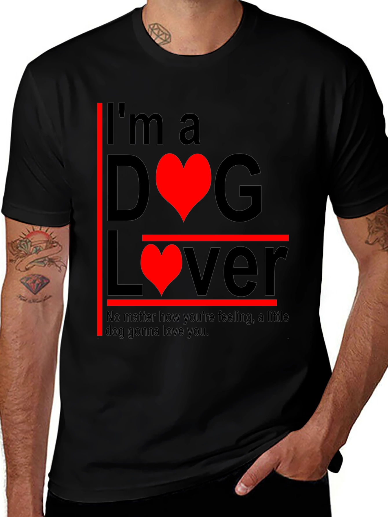 Variant 3 of Dog Lover T-Shirt - Heart Design