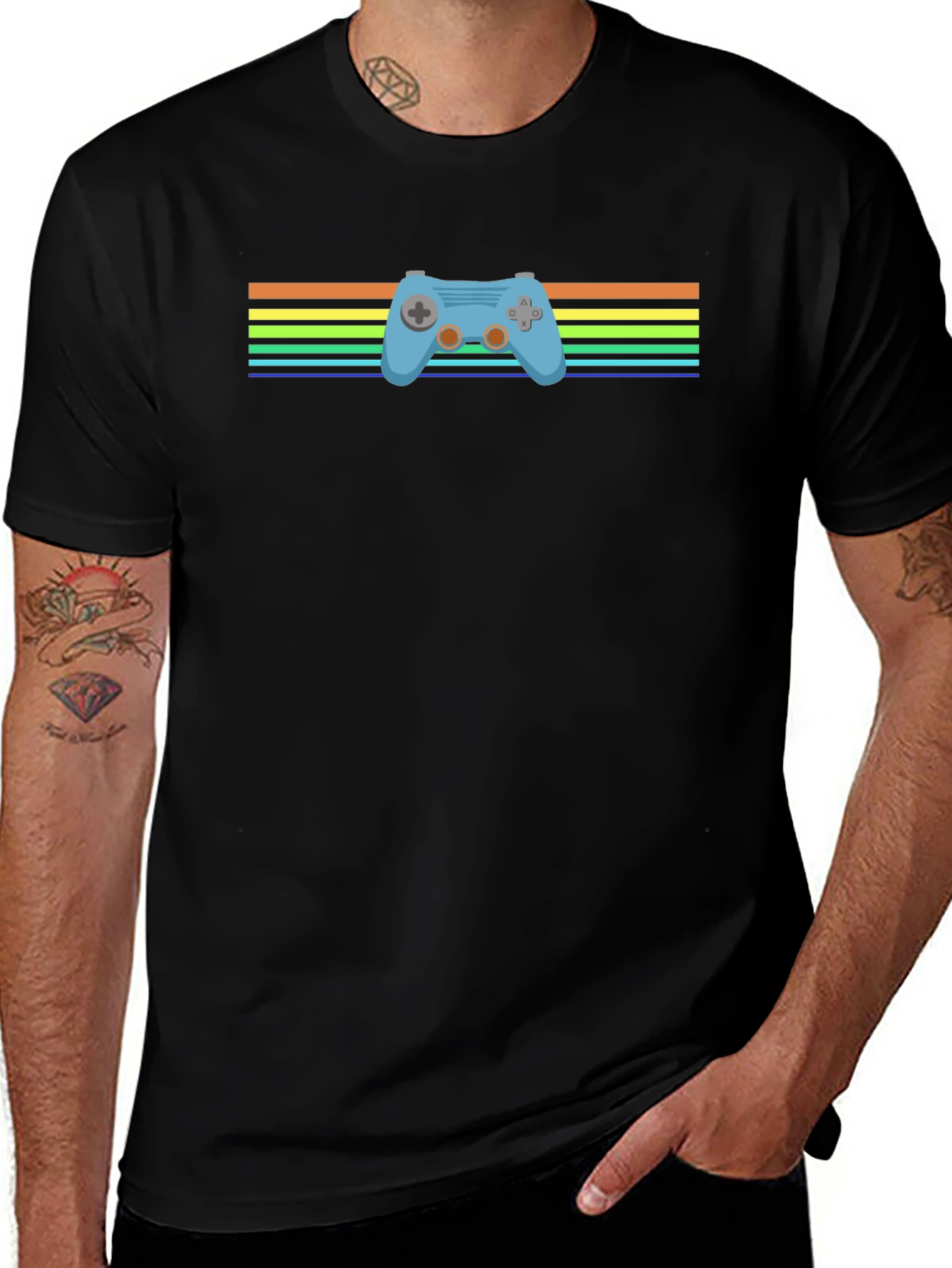 Variant 25 of Retro Gamer T-Shirt - Black Tee