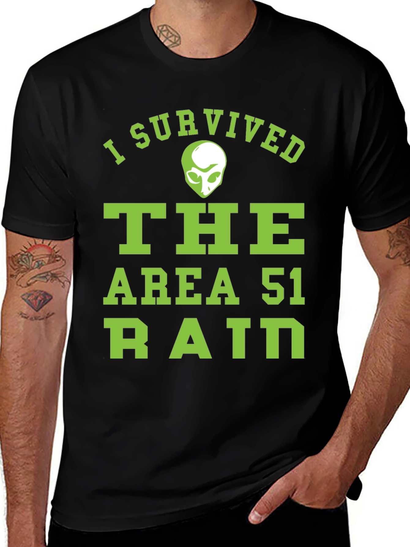 I Survived Area 51 Raid Graphic T-Shirt