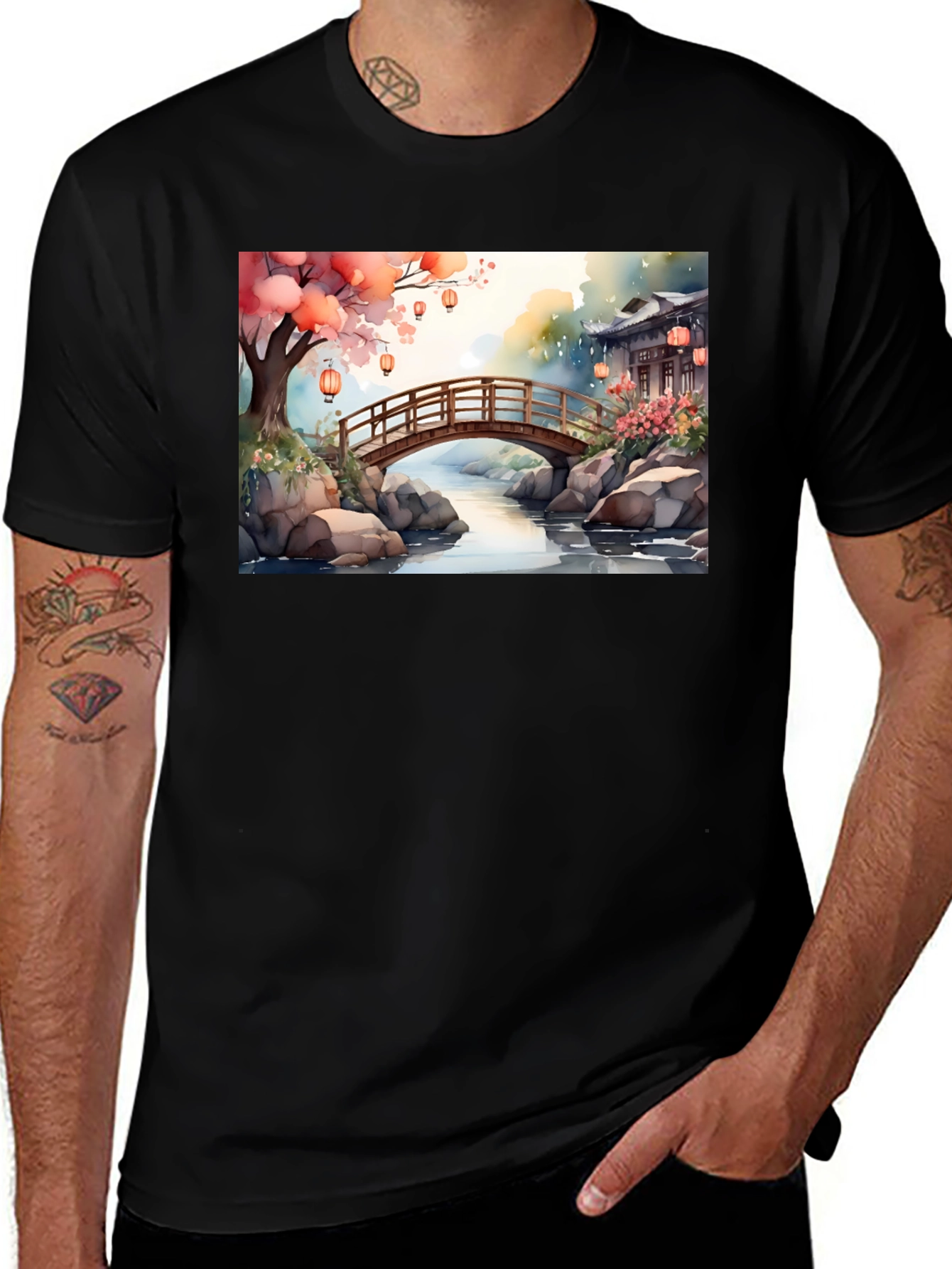 Zen Garden Bridge T-Shirt