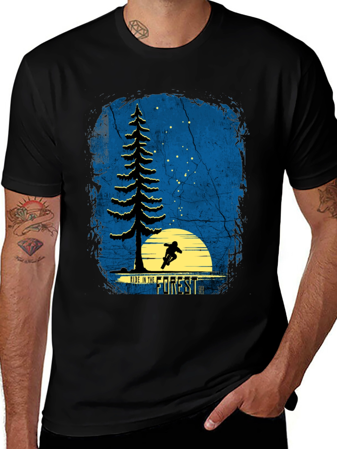 Variant 12 of Ride in the Forest Tee - Nature Lover's T-Shirt