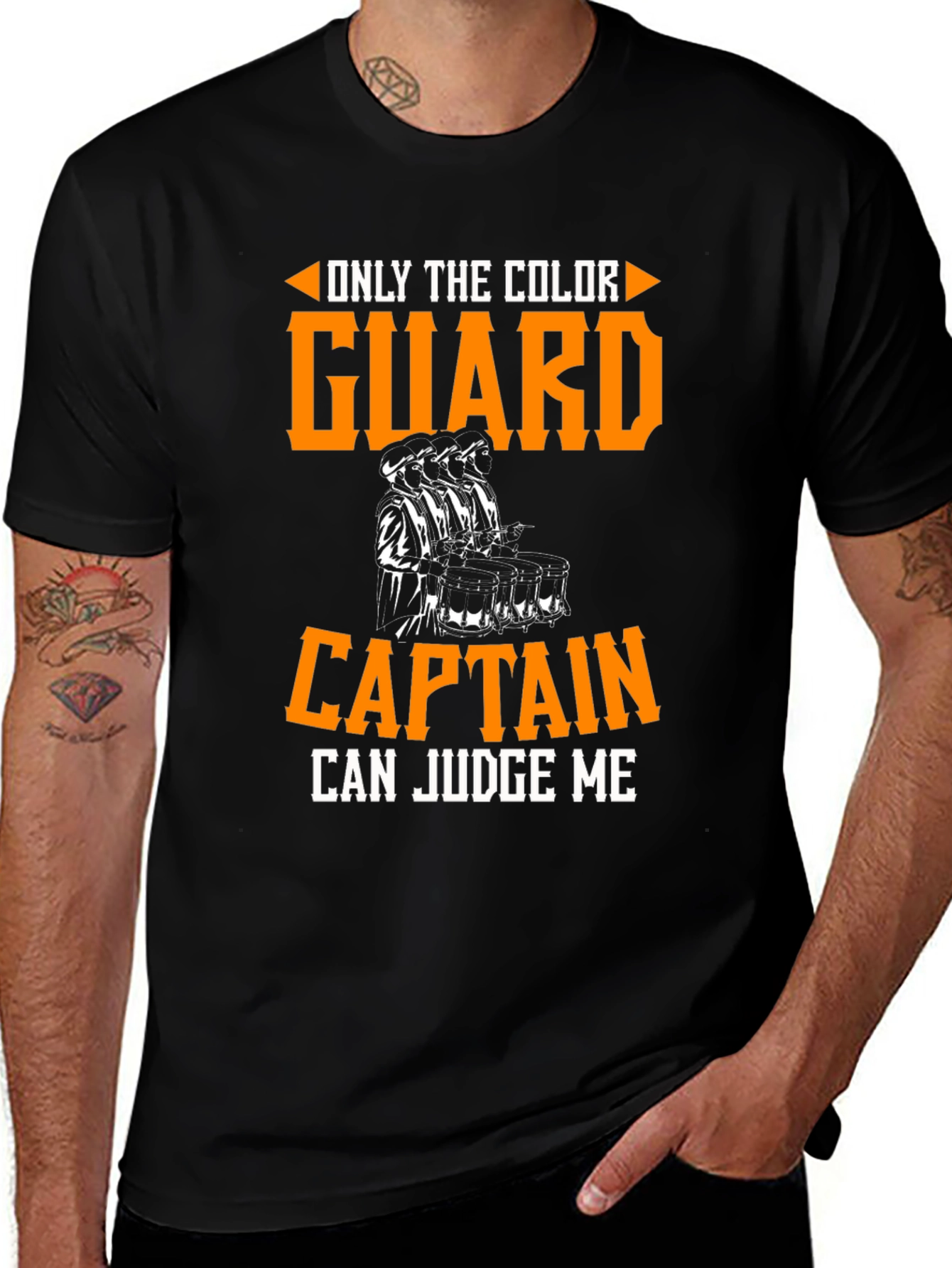 Variant 14 of Color Guard Captain Judge Graphic Tee - Band T-Shirt