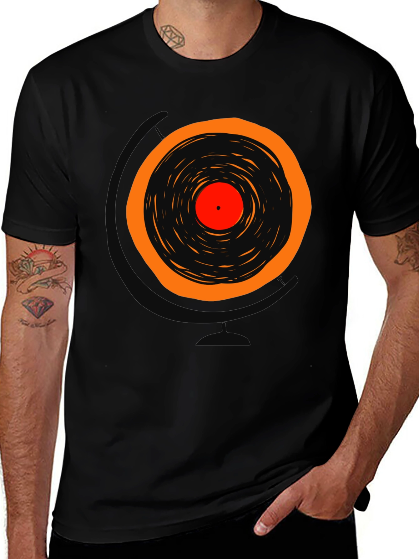 Variant 6 of Retro Vinyl Record Graphic T-Shirt
