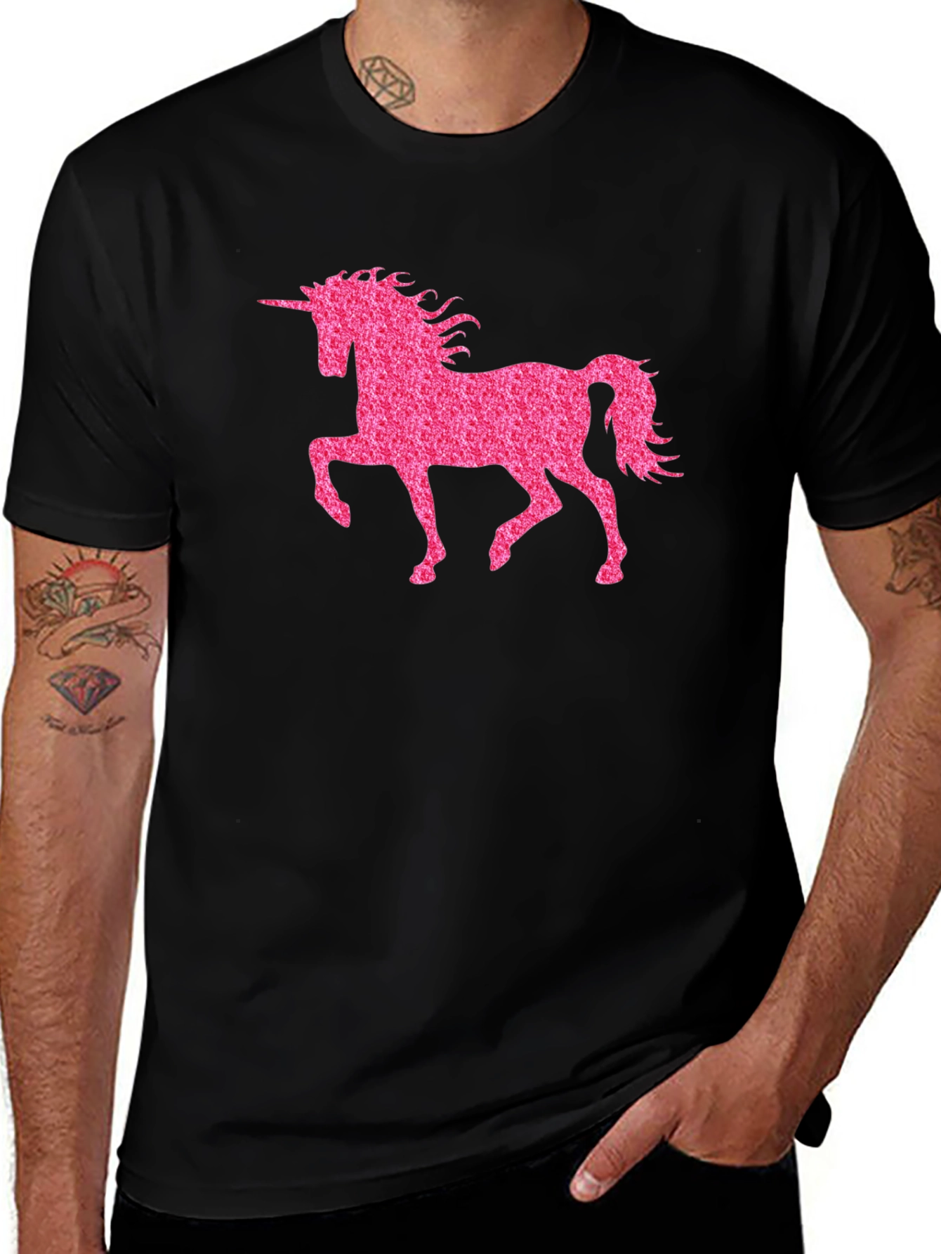 Variant 22 of Unicorn Graphic T-Shirt - Black