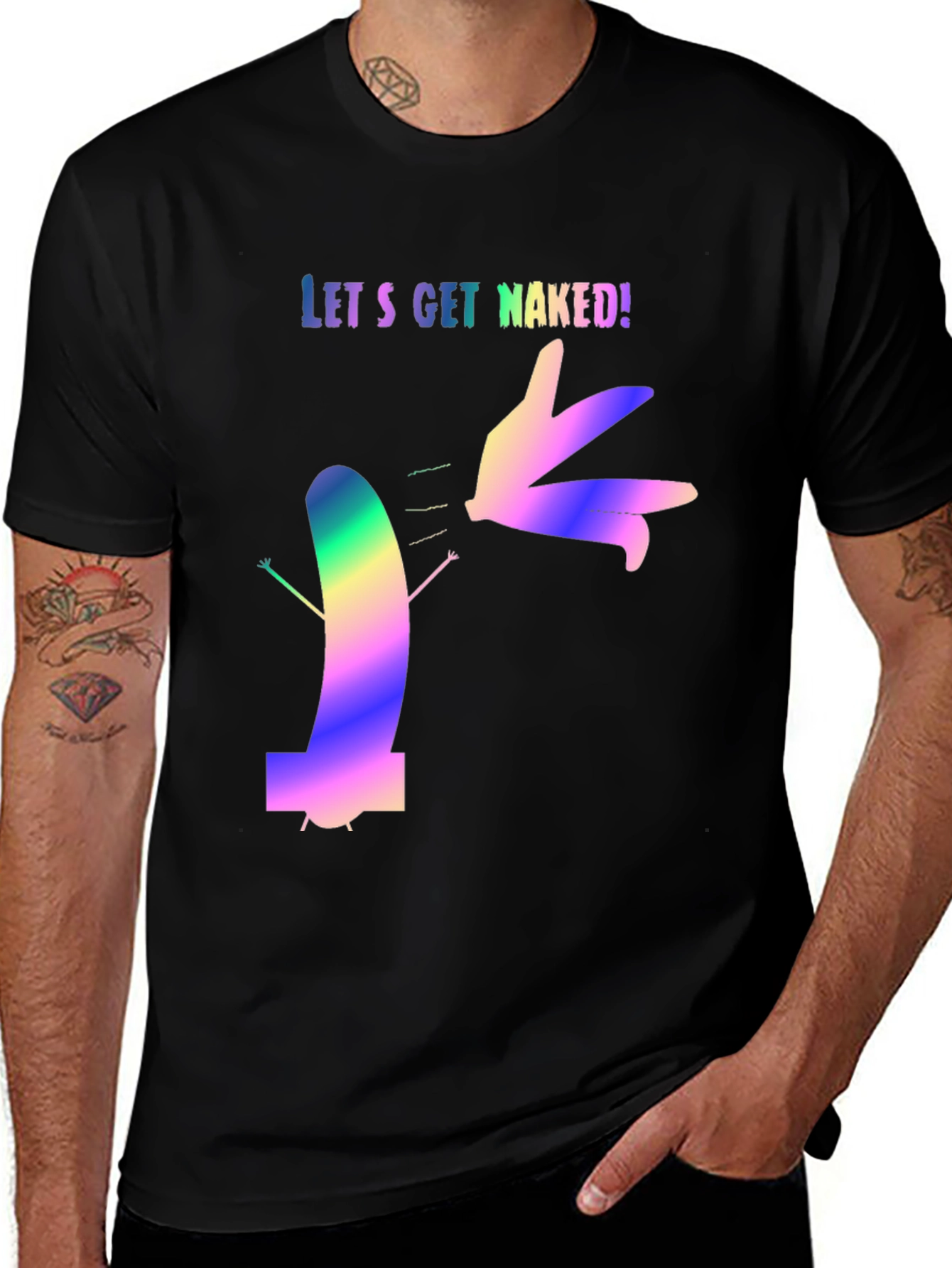 Variant 14 of Let's Get Naked Graphic Tee
