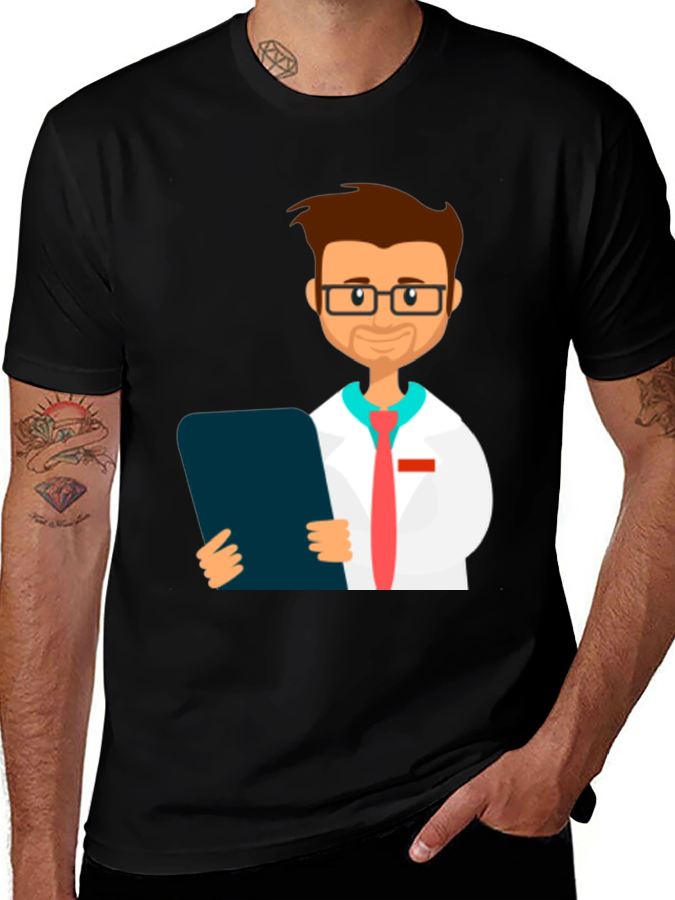 Variant 11 of Cartoon Doctor Graphic T-Shirt - Novelty Tee