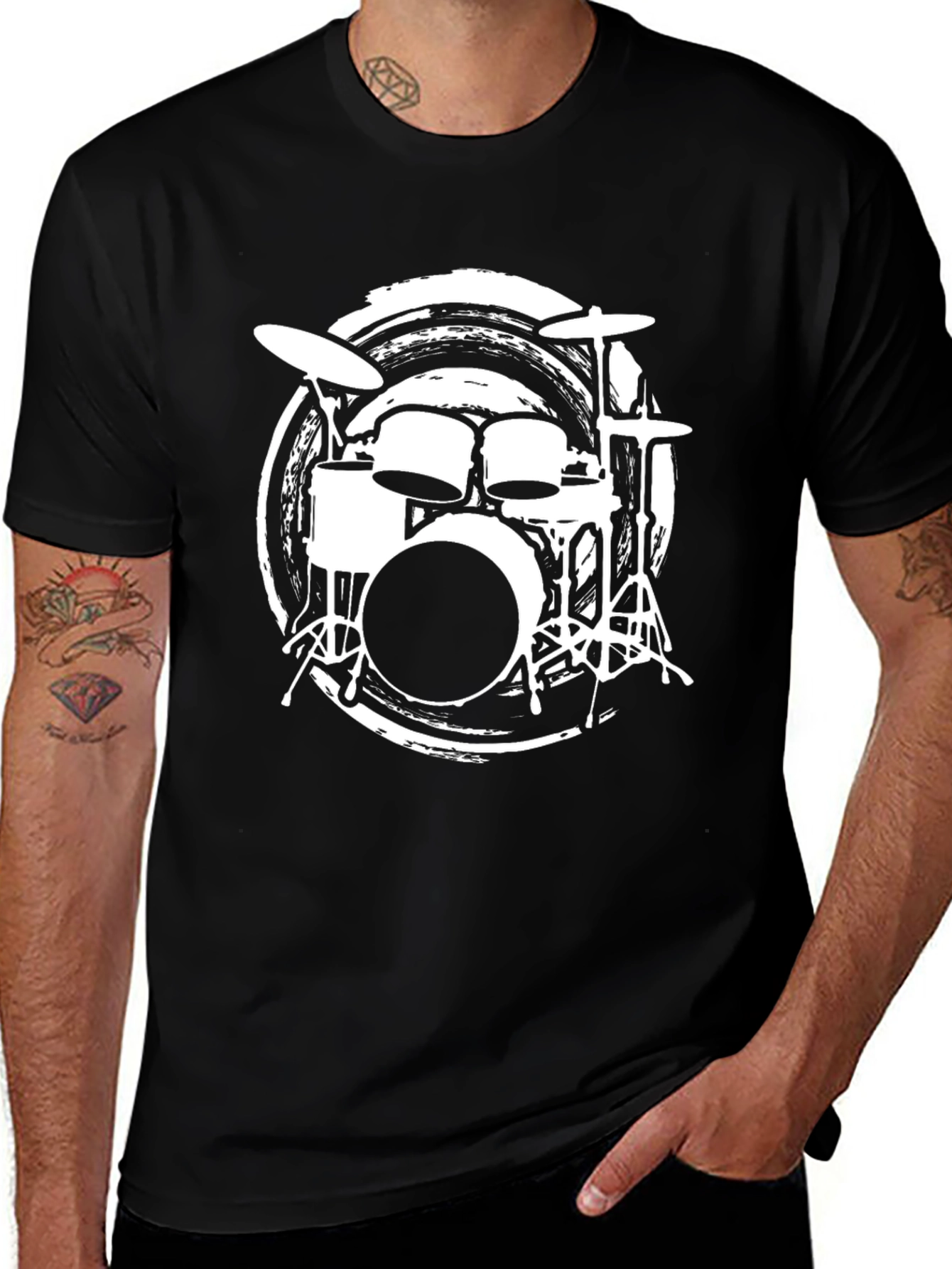 Variant 22 of Drum Set Graphic Tee - Musician T-Shirt
