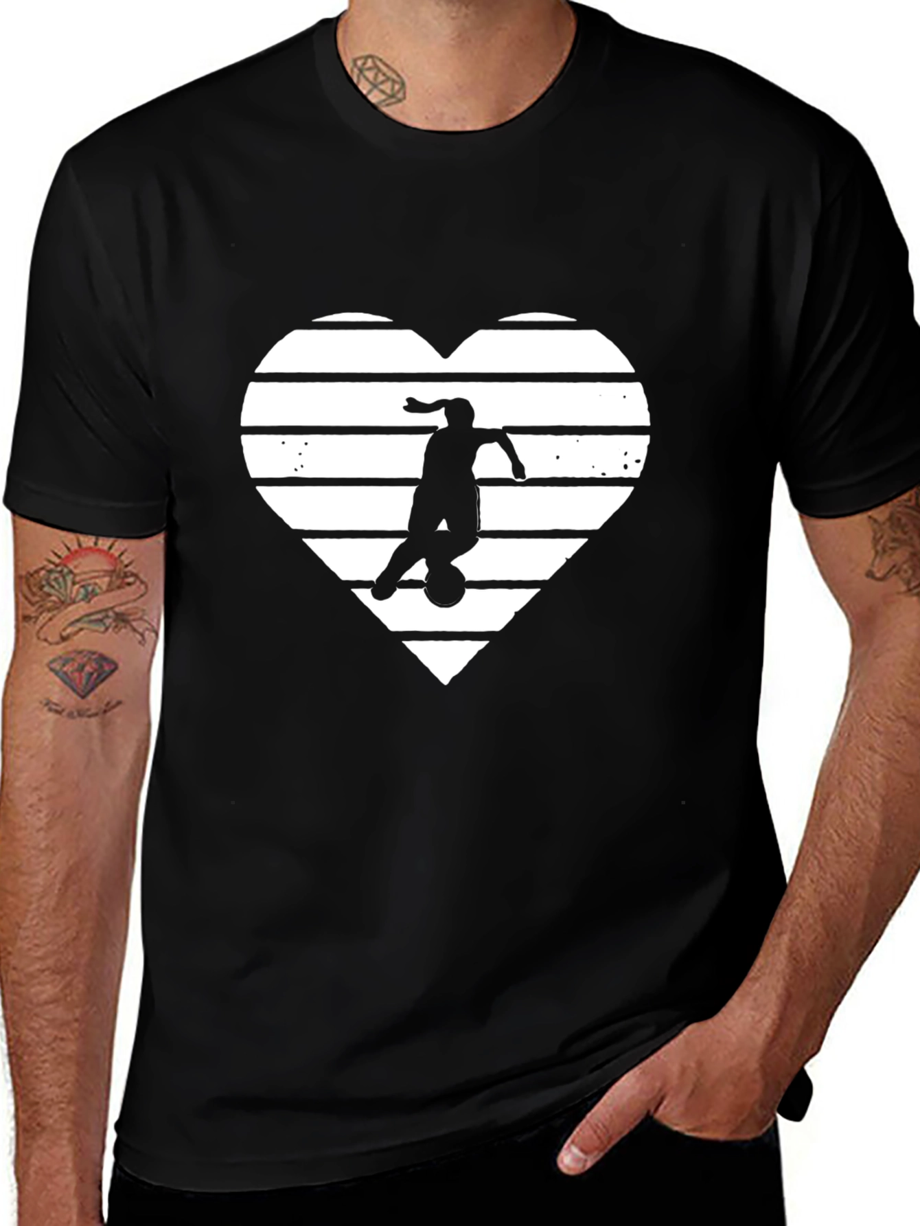 Variant 13 of Soccer Heartbeat T-Shirt - Stylish Athlete Graphic Tee