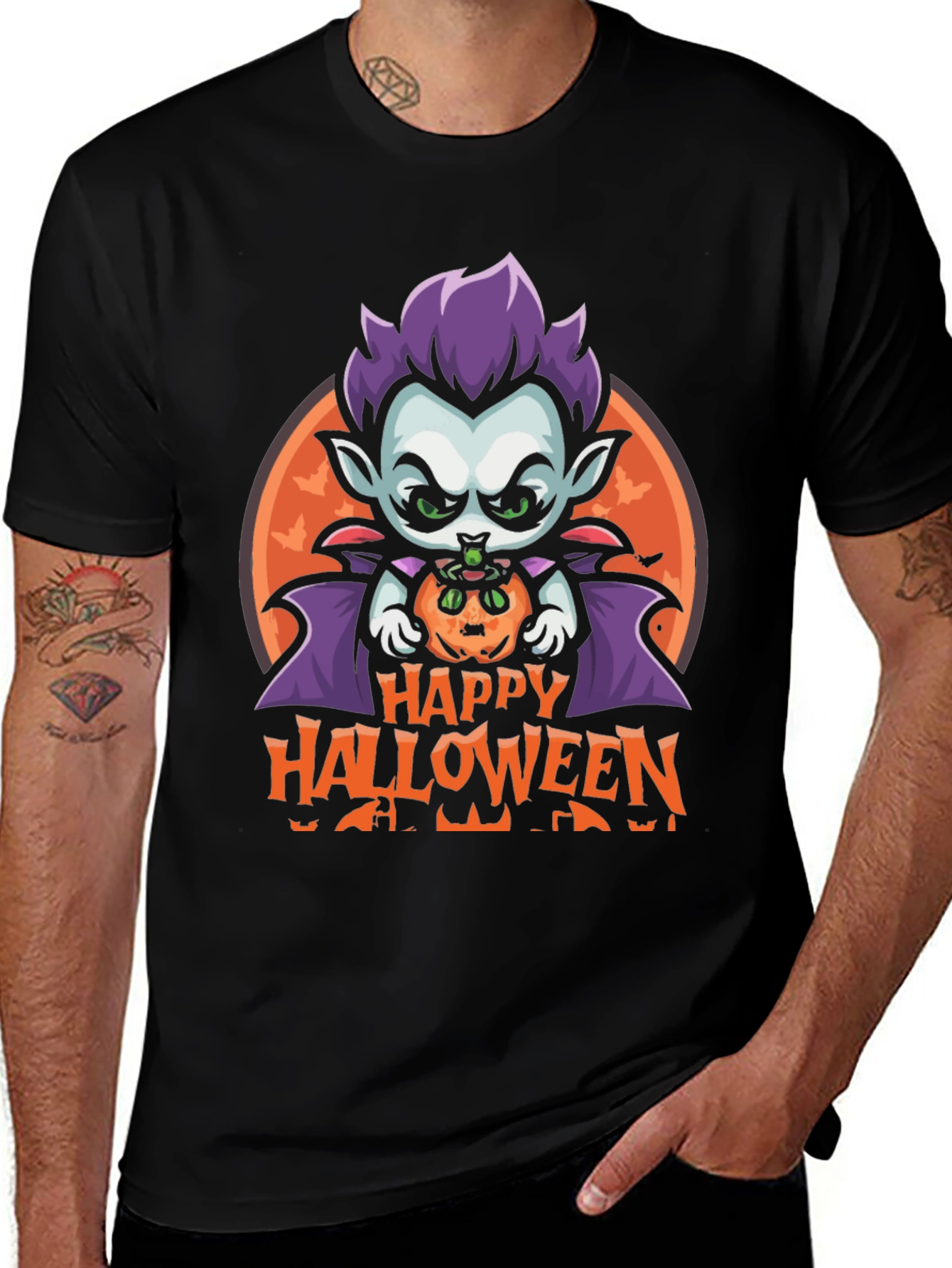 Happy Halloween Vampire Graphic Tee