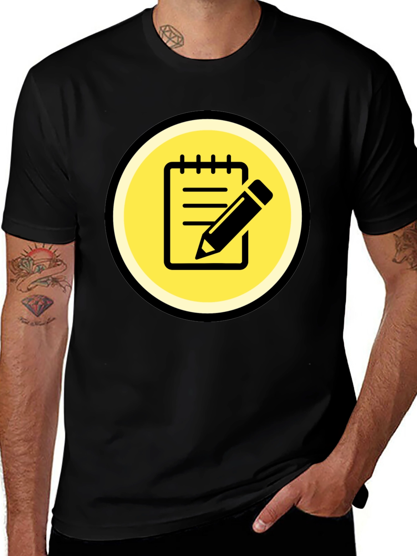 Notepad & Pencil Graphic Tee - Write On!