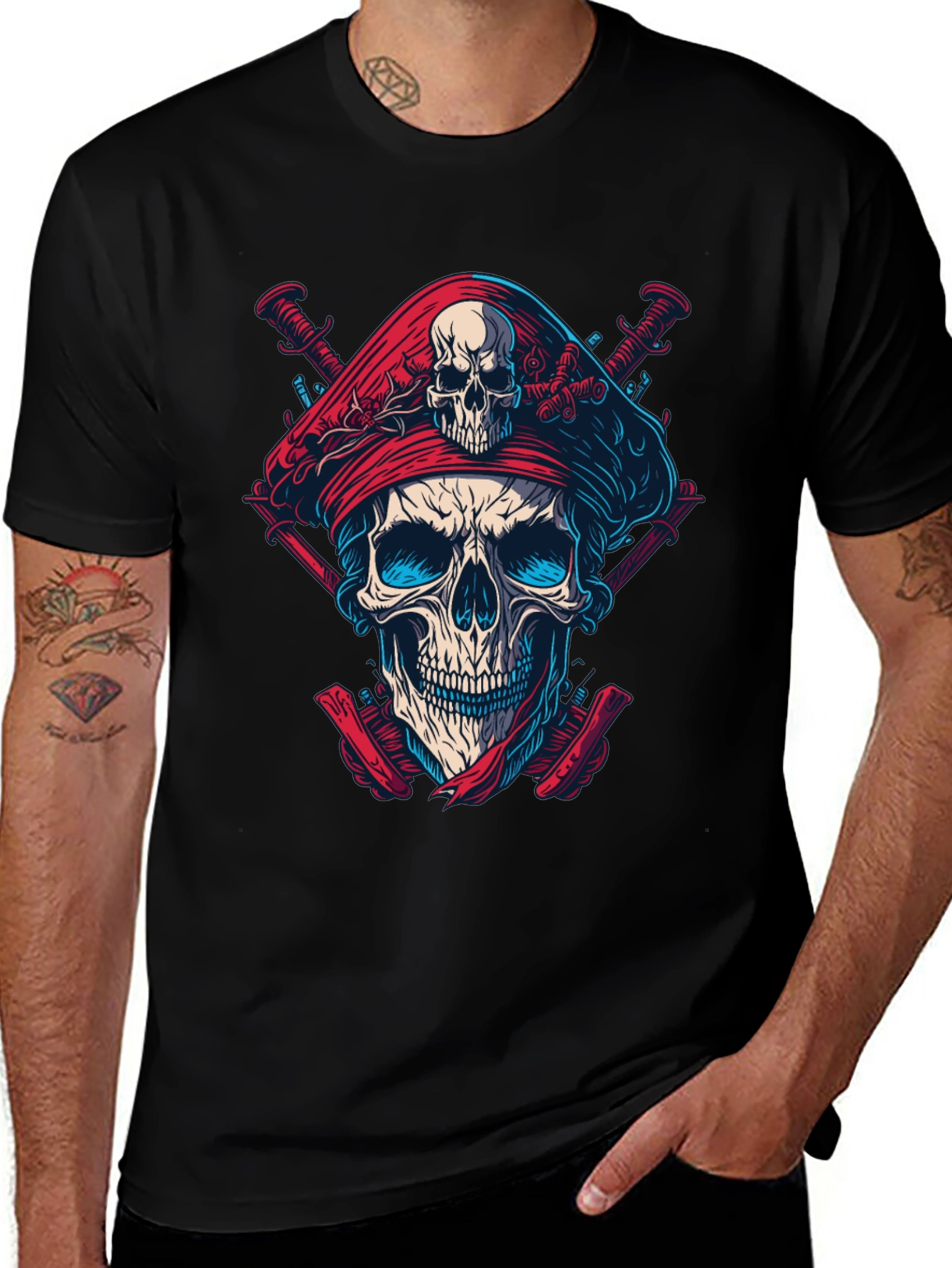 Variant 28 of Skull Pirate T-Shirt - Bold Graphic Tee