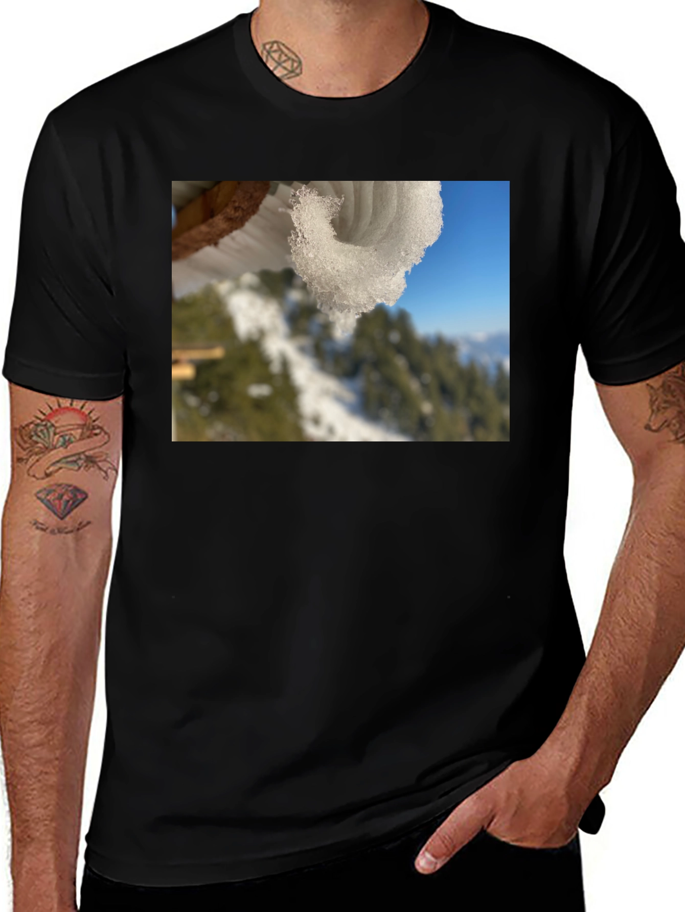 Variant 9 of Snowy Winter Scene Graphic Tee